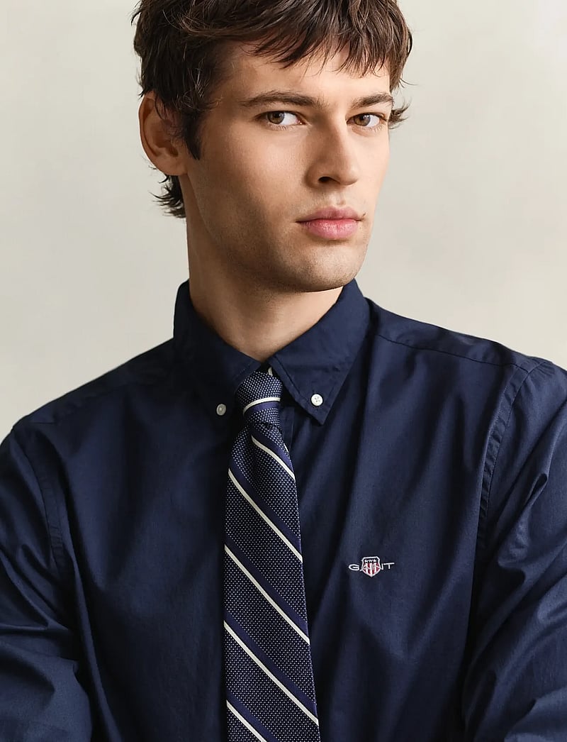 GANT - SLIM CLASSIC POPLIN SHIRT - casual overhemden - marine - 4