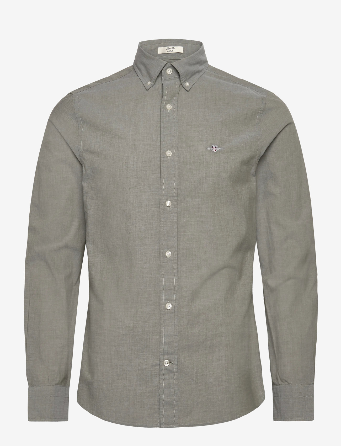 GANT - SLIM CLASSIC POPLIN SHIRT - casual hemden - moss green - 0