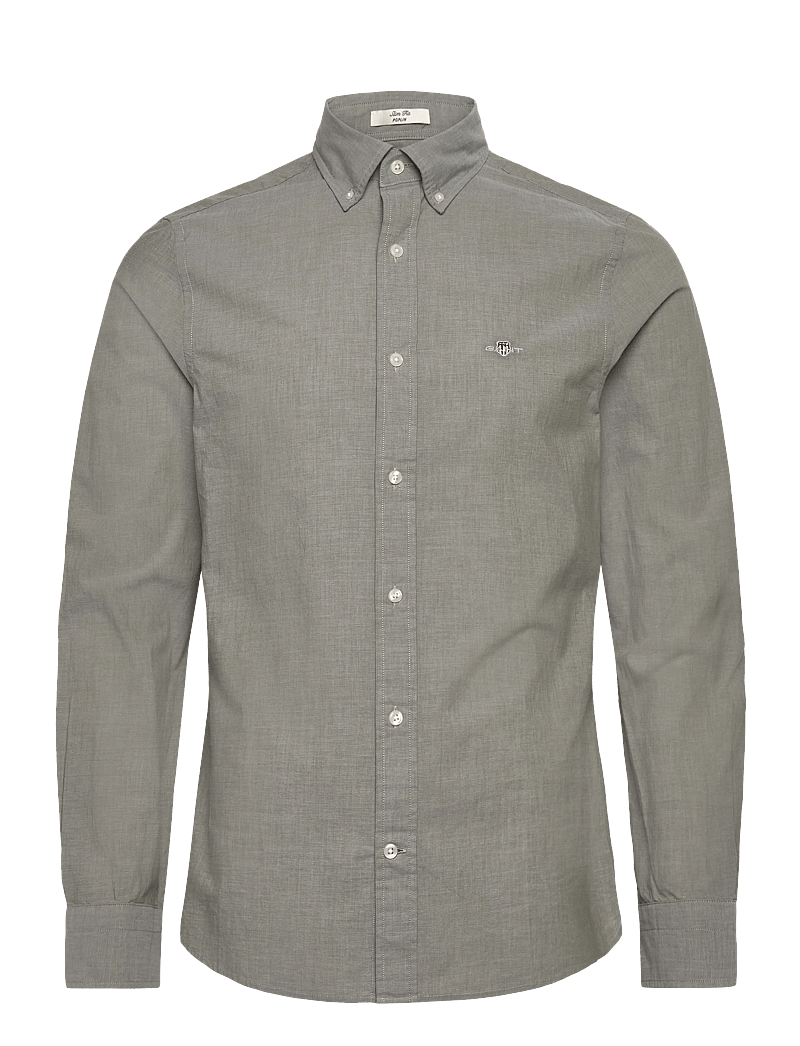 GANT - SLIM CLASSIC POPLIN SHIRT - casual hemden - moss green - 0