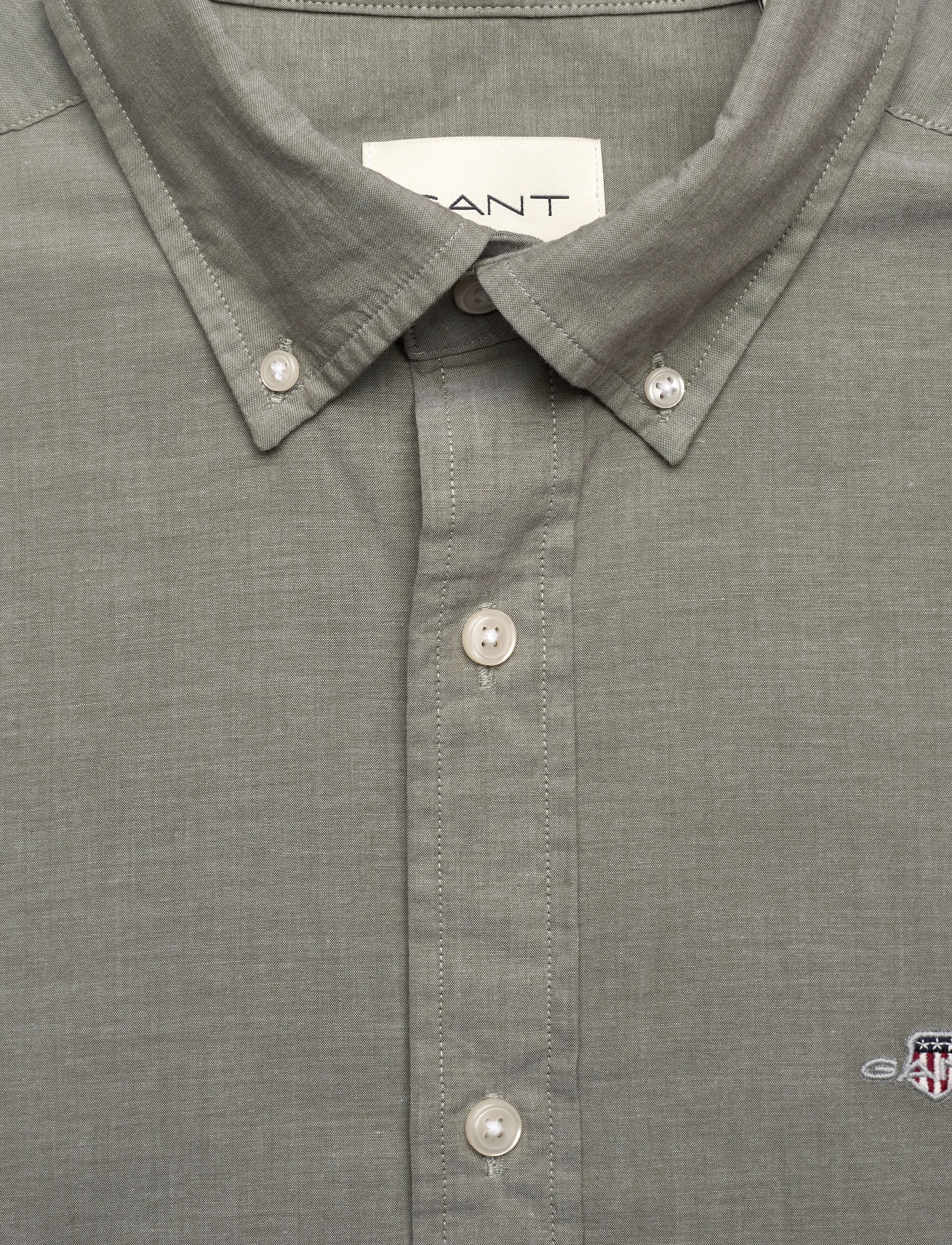 Gant - SLIM CLASSIC POPLIN SHIRT - casual hemden - moss green - 2