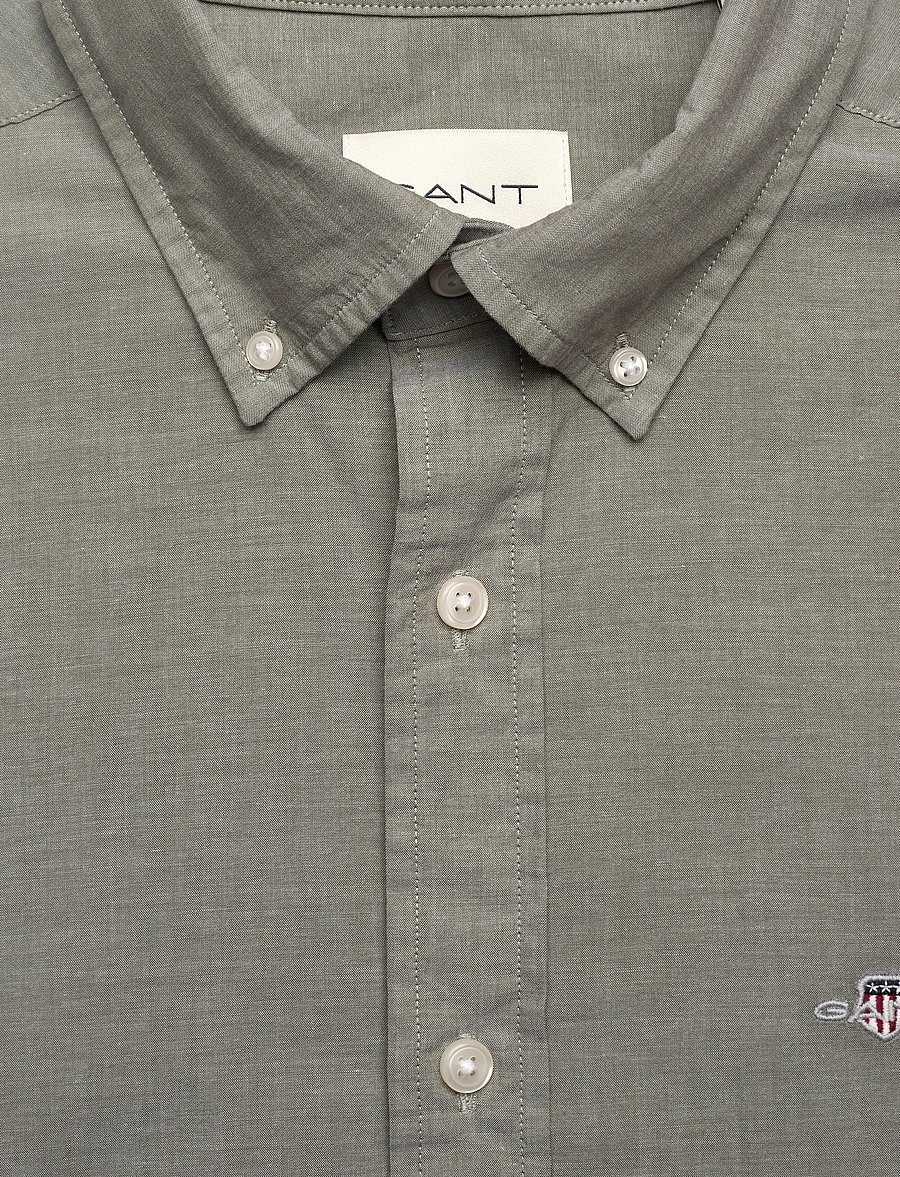Gant - SLIM CLASSIC POPLIN SHIRT - casual hemden - moss green - 2