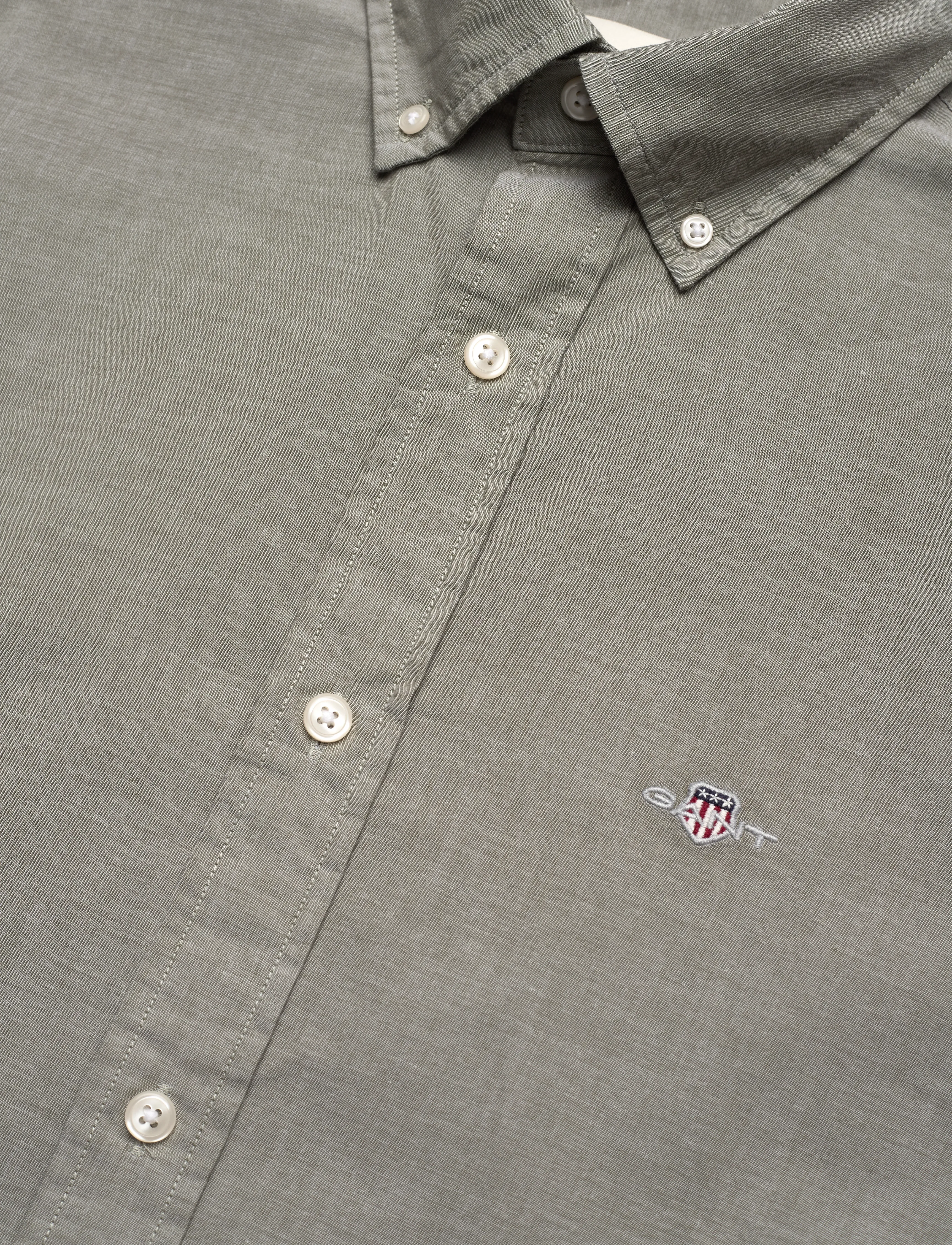 Gant - SLIM CLASSIC POPLIN SHIRT - casual hemden - moss green - 3