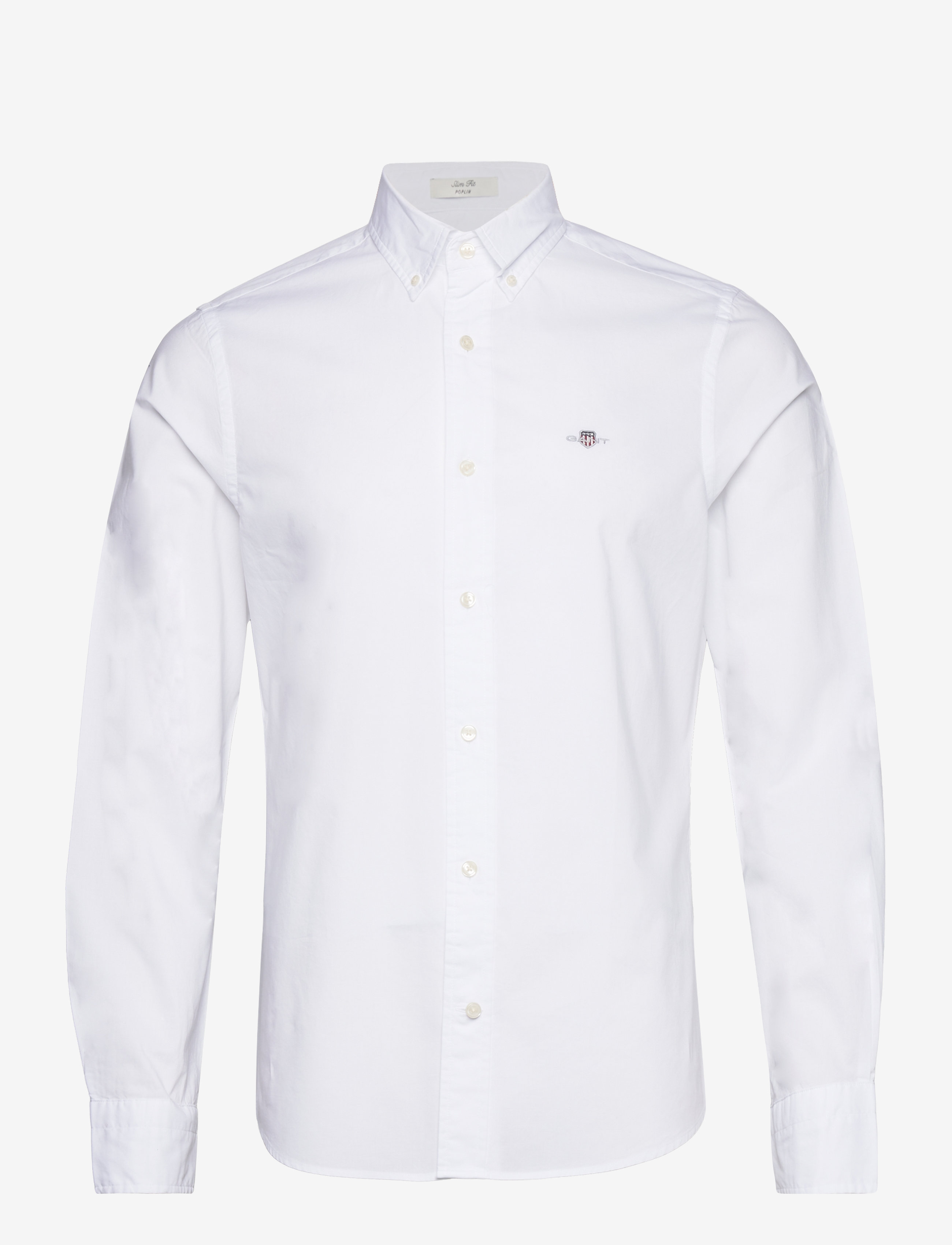 GANT Slim Klassisch Poplin Shirt Weiß - XL - Herren