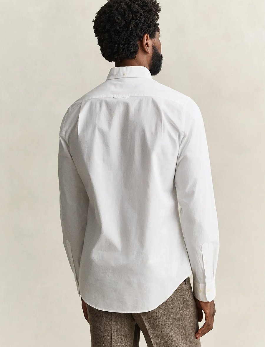 Gant - SLIM CLASSIC POPLIN SHIRT - casual hemden - white - 3