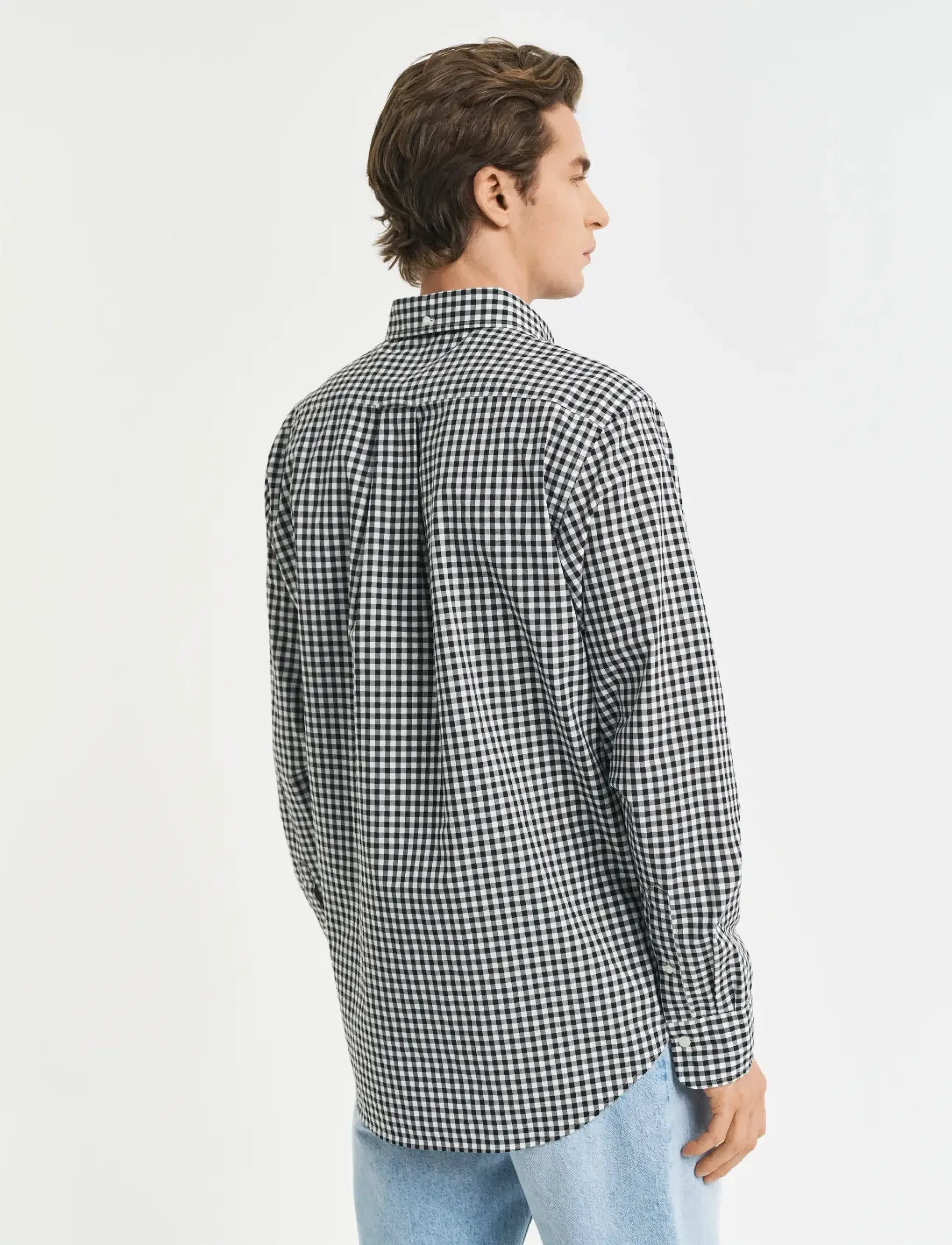 Gant - REG CLASSIC POPLIN GINGHAM SHIRT - ruudulised särgid - black - 3