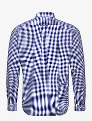 GANT - REG CLASSIC POPLIN GINGHAM SHIRT - ternede skjorter - college blue - 1