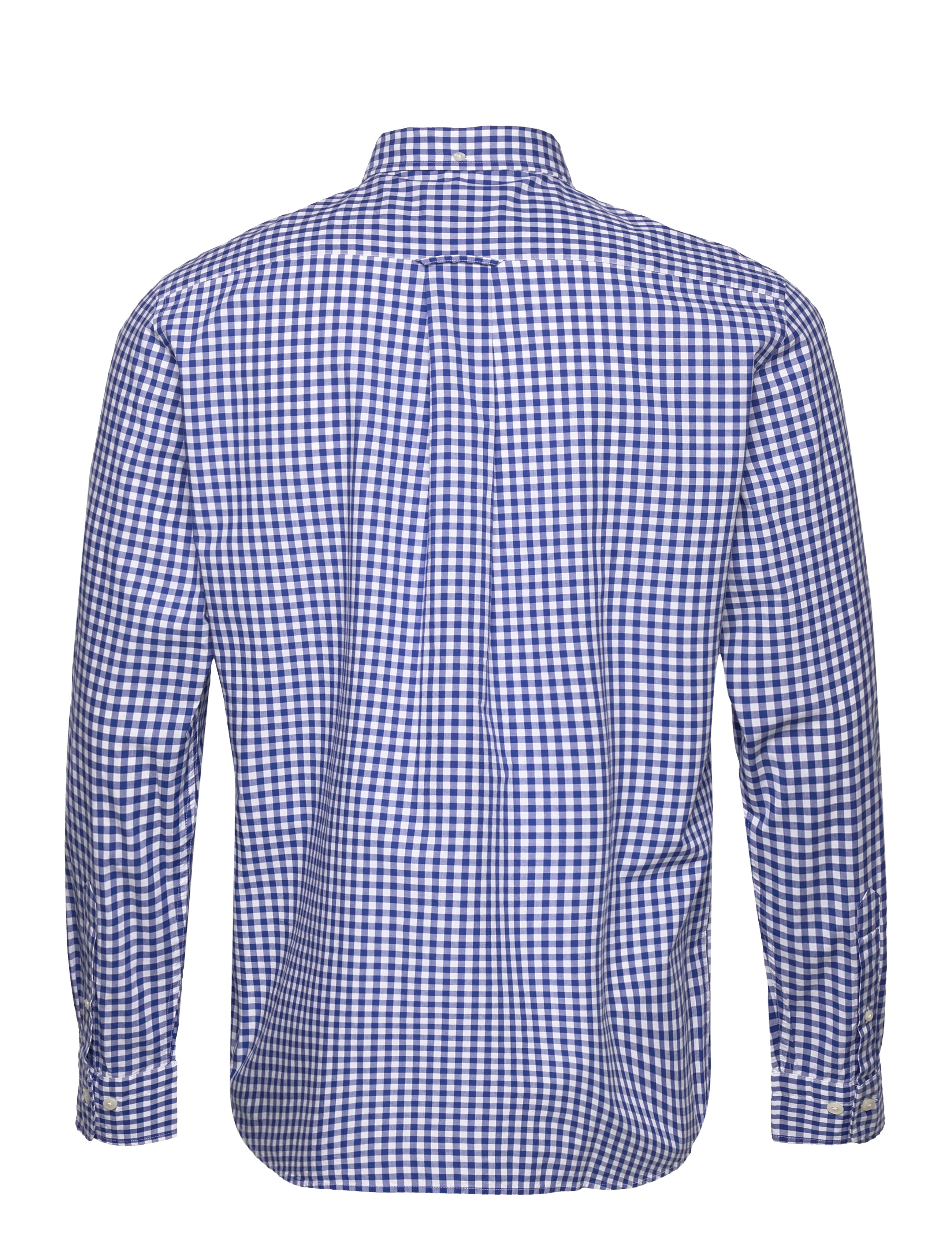 Gant - REG CLASSIC POPLIN GINGHAM SHIRT - rutiga skjortor - college blue - 2