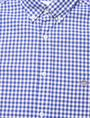 GANT - REG CLASSIC POPLIN GINGHAM SHIRT - ternede skjorter - college blue - 2