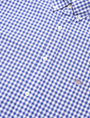 GANT - REG CLASSIC POPLIN GINGHAM SHIRT - ternede skjorter - college blue - 3