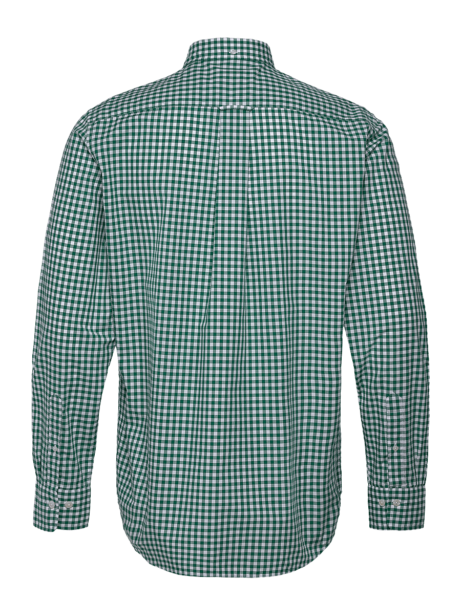 Gant - REG CLASSIC POPLIN GINGHAM SHIRT - checkered shirts - deep forest green - 1