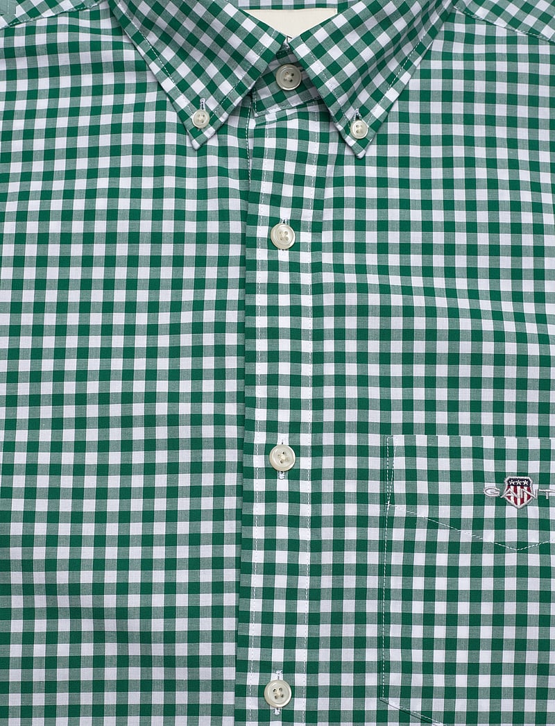 Gant - REG CLASSIC POPLIN GINGHAM SHIRT - ternede skjorter - deep forest green - 2