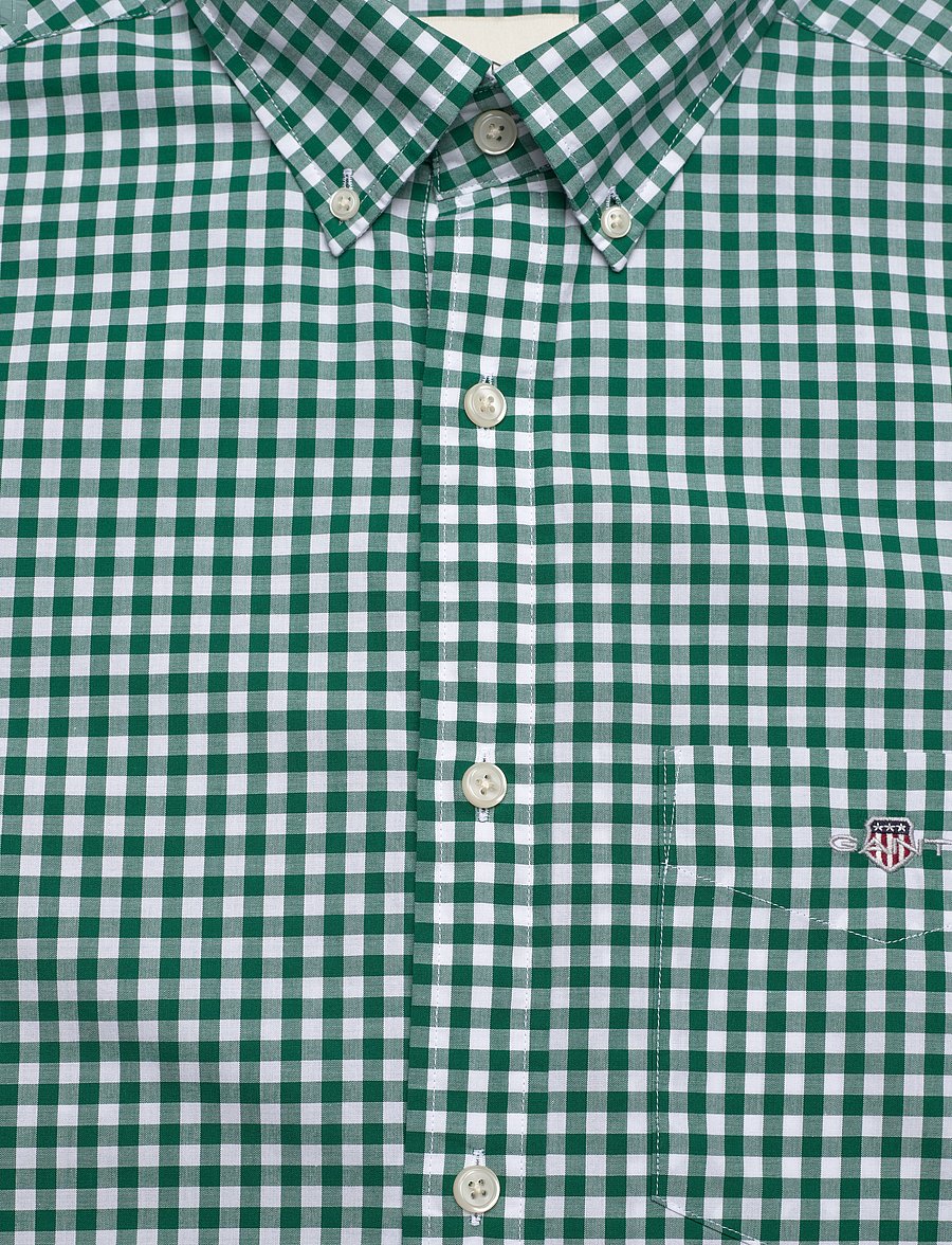 Gant - REG CLASSIC POPLIN GINGHAM SHIRT - checkered shirts - deep forest green - 2