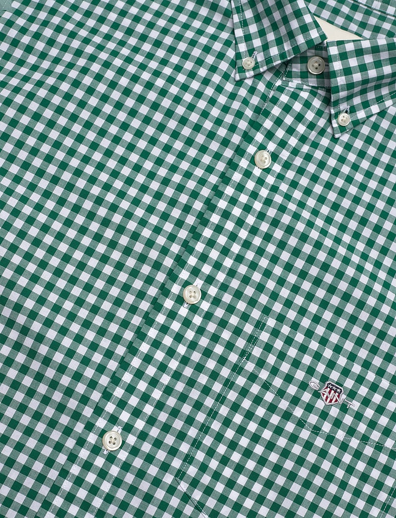 Gant - REG CLASSIC POPLIN GINGHAM SHIRT - ternede skjorter - deep forest green - 3