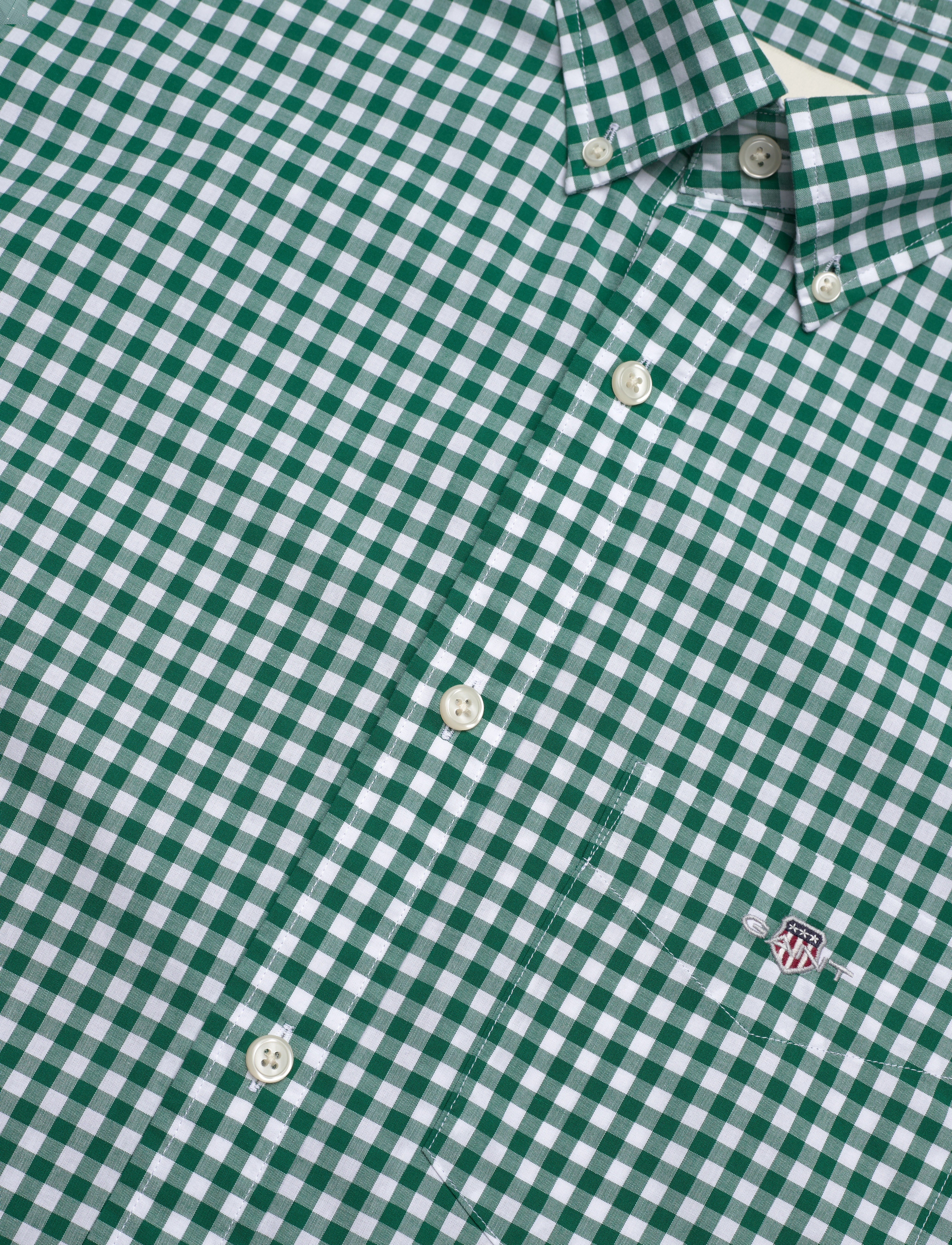 Gant - REG CLASSIC POPLIN GINGHAM SHIRT - checkered shirts - deep forest green - 3