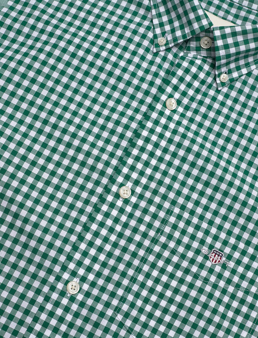 Gant - REG CLASSIC POPLIN GINGHAM SHIRT - checkered shirts - deep forest green - 3