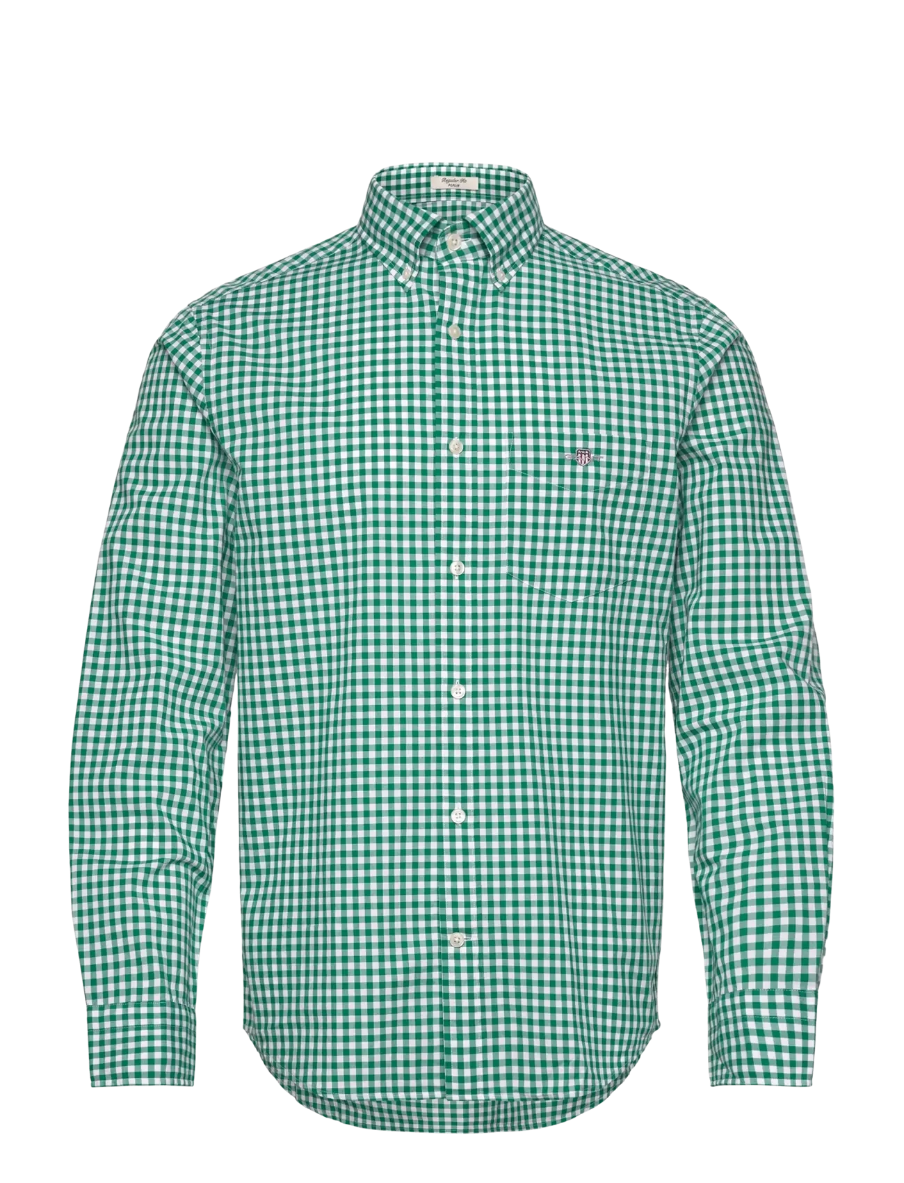 GANT Reg Klassisch Poplin Gingham Shirt Grün - XXL - Herren