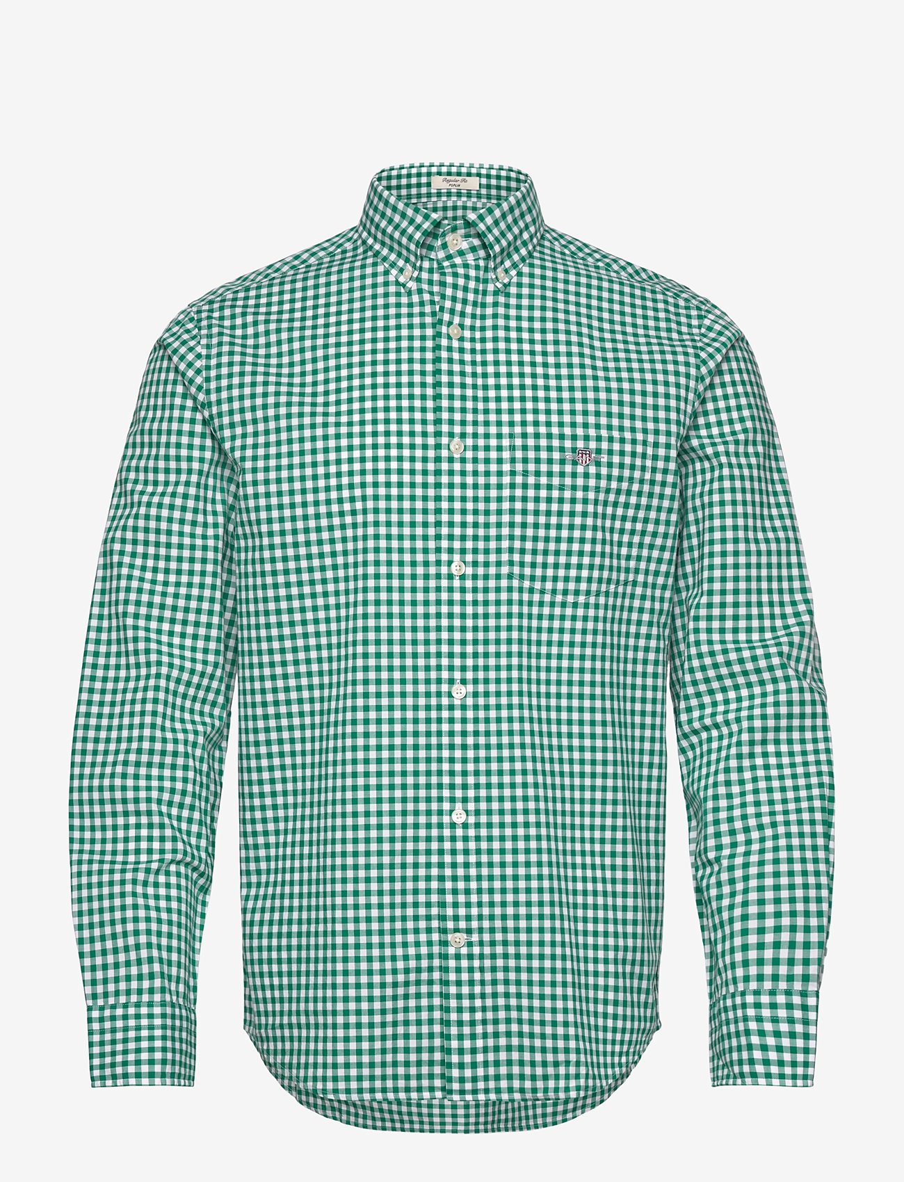 GANT - REG CLASSIC POPLIN GINGHAM SHIRT - rūtaini krekli - deep green - 1