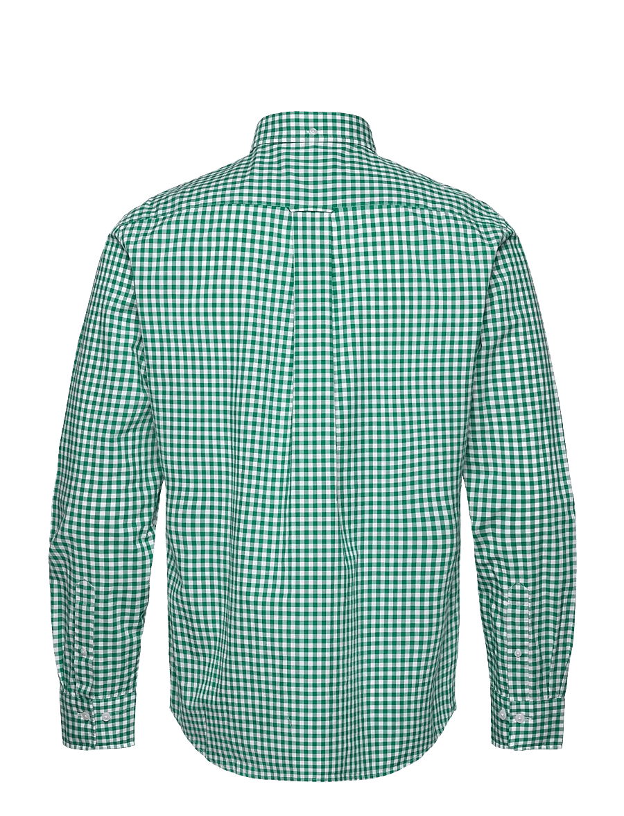 Gant - REG CLASSIC POPLIN GINGHAM SHIRT - rutiga skjortor - deep green - 2