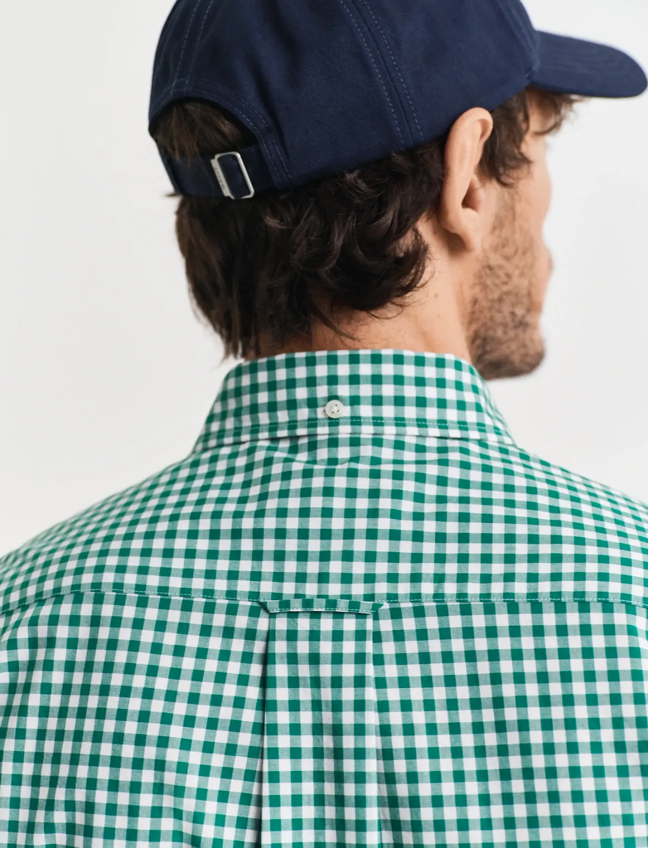 Gant - REG CLASSIC POPLIN GINGHAM SHIRT - rutiga skjortor - deep green - 4