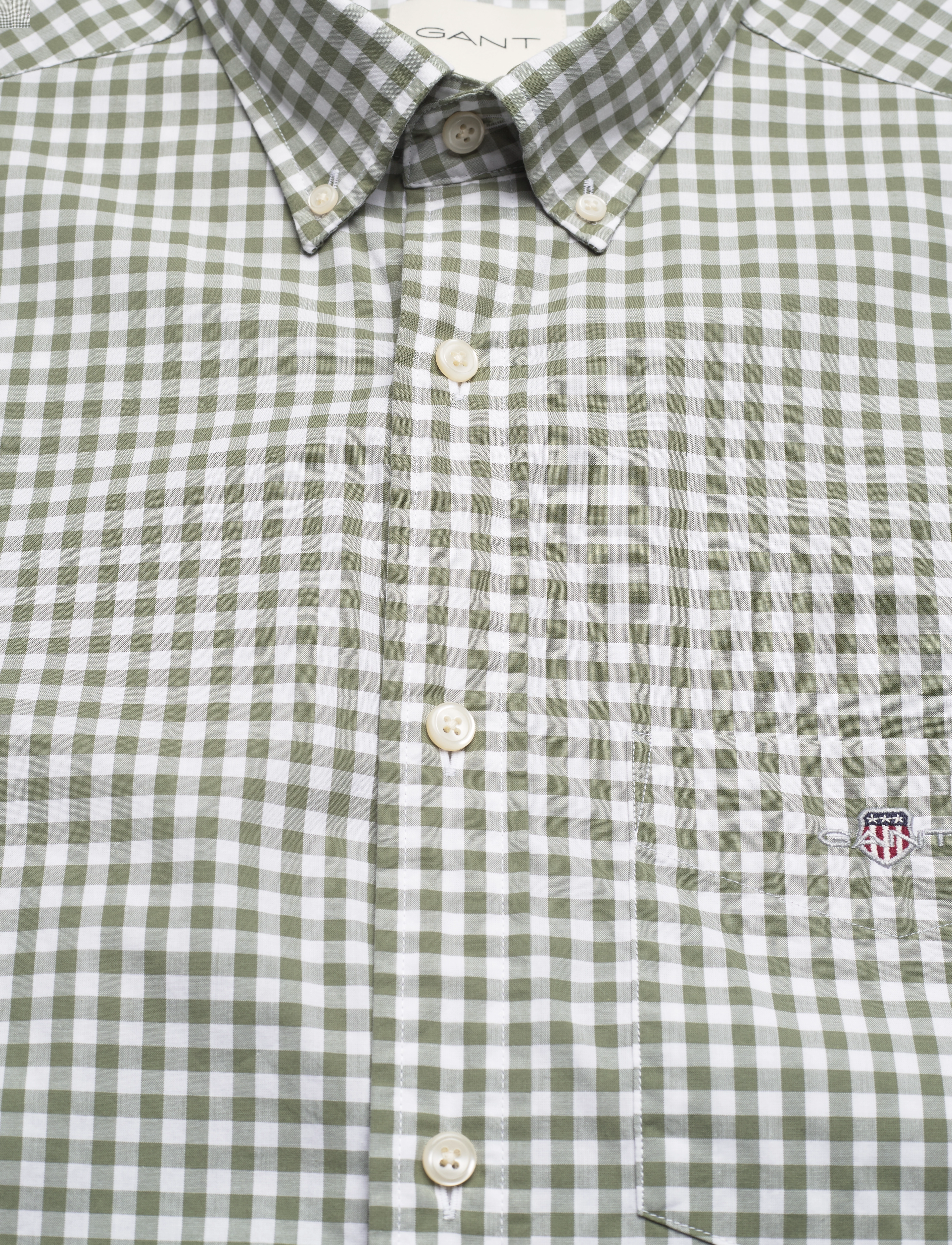 Gant - REG CLASSIC POPLIN GINGHAM SHIRT - karierte hemden - dry green - 2