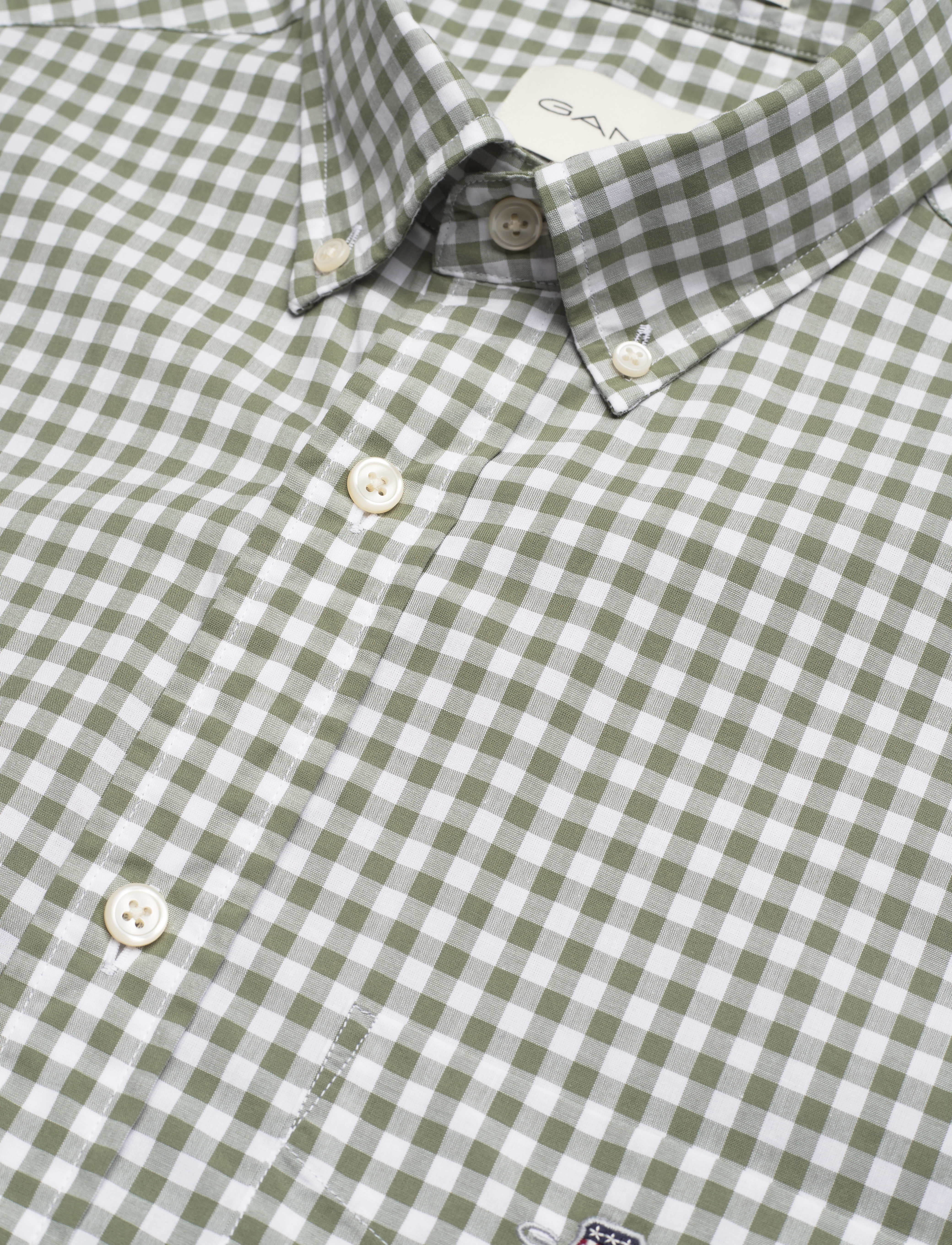 Gant - REG CLASSIC POPLIN GINGHAM SHIRT - karierte hemden - dry green - 3