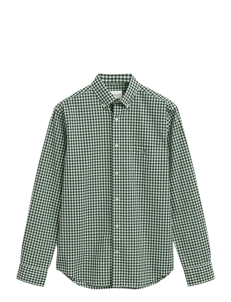 Gant - REG CLASSIC POPLIN GINGHAM SHIRT - karierte hemden - forest green - 1