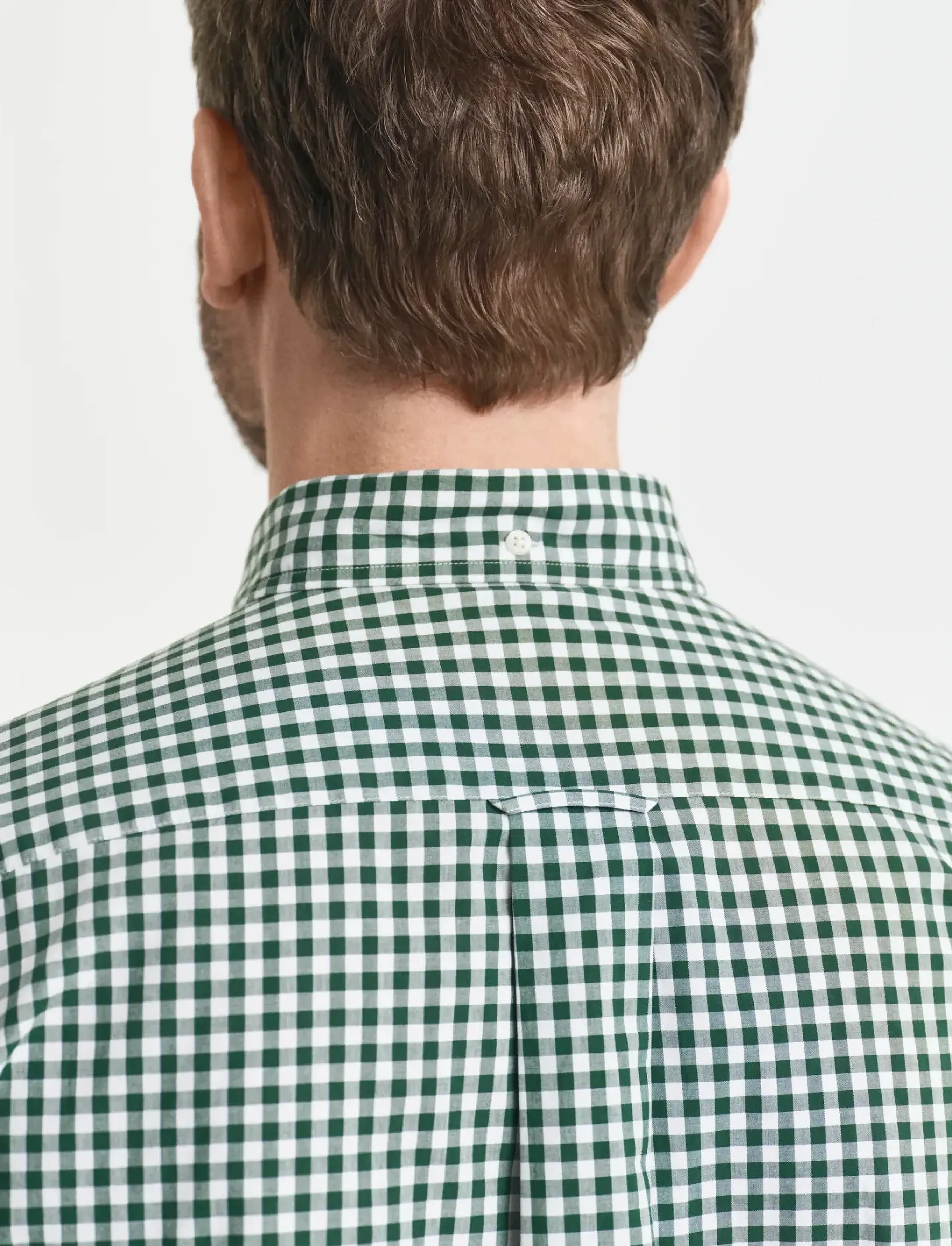 Gant - REG CLASSIC POPLIN GINGHAM SHIRT - rutiga skjortor - forest green - 3