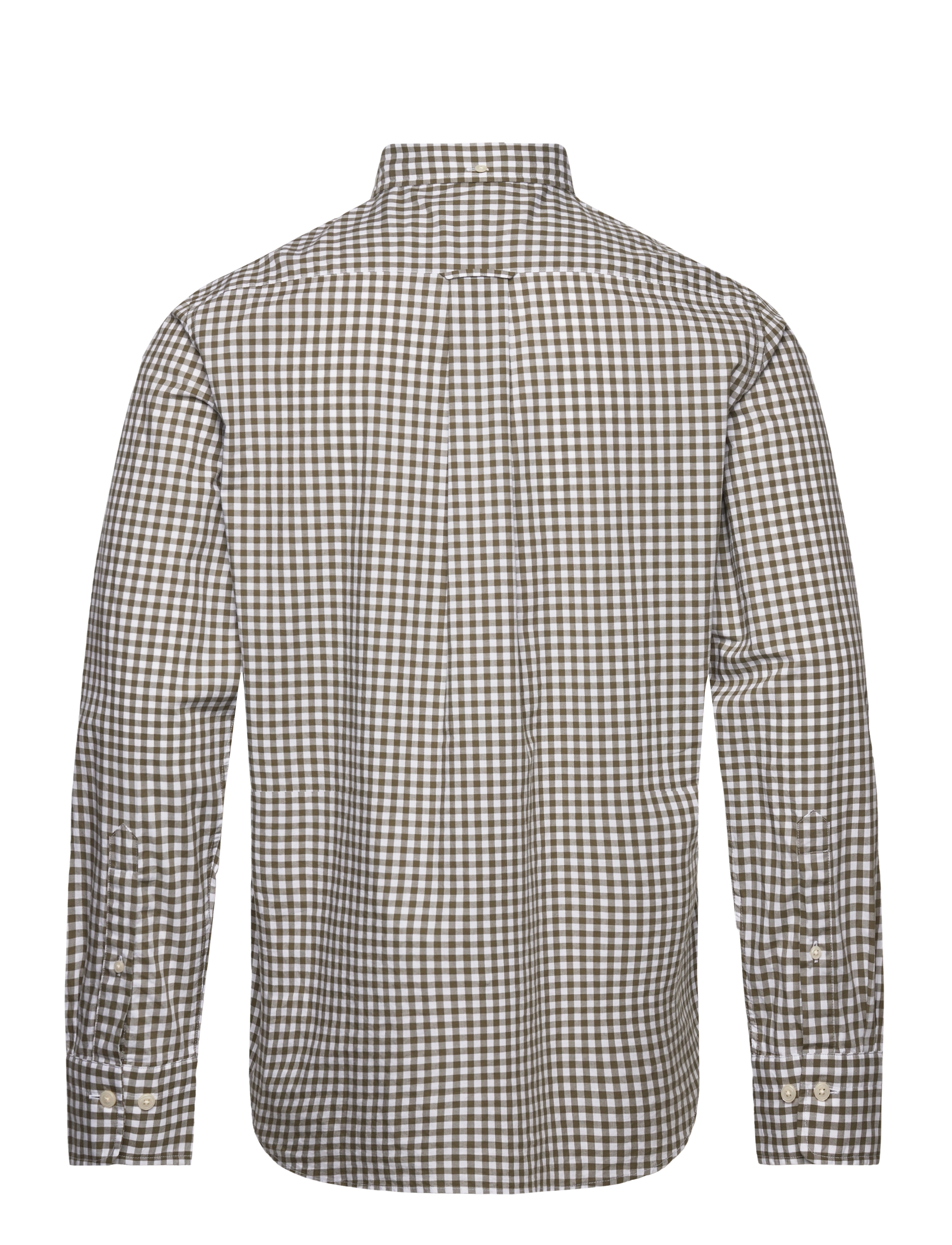 Gant - REG CLASSIC POPLIN GINGHAM SHIRT - ternede skjorter - juniper green - 1