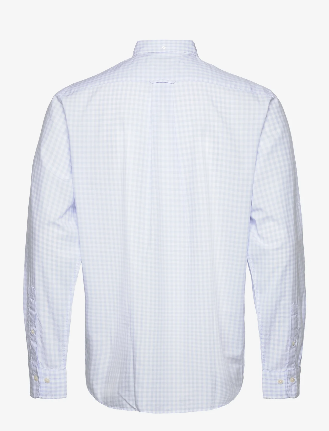 GANT - REG CLASSIC POPLIN GINGHAM SHIRT - checkered shirts - light blue - 1