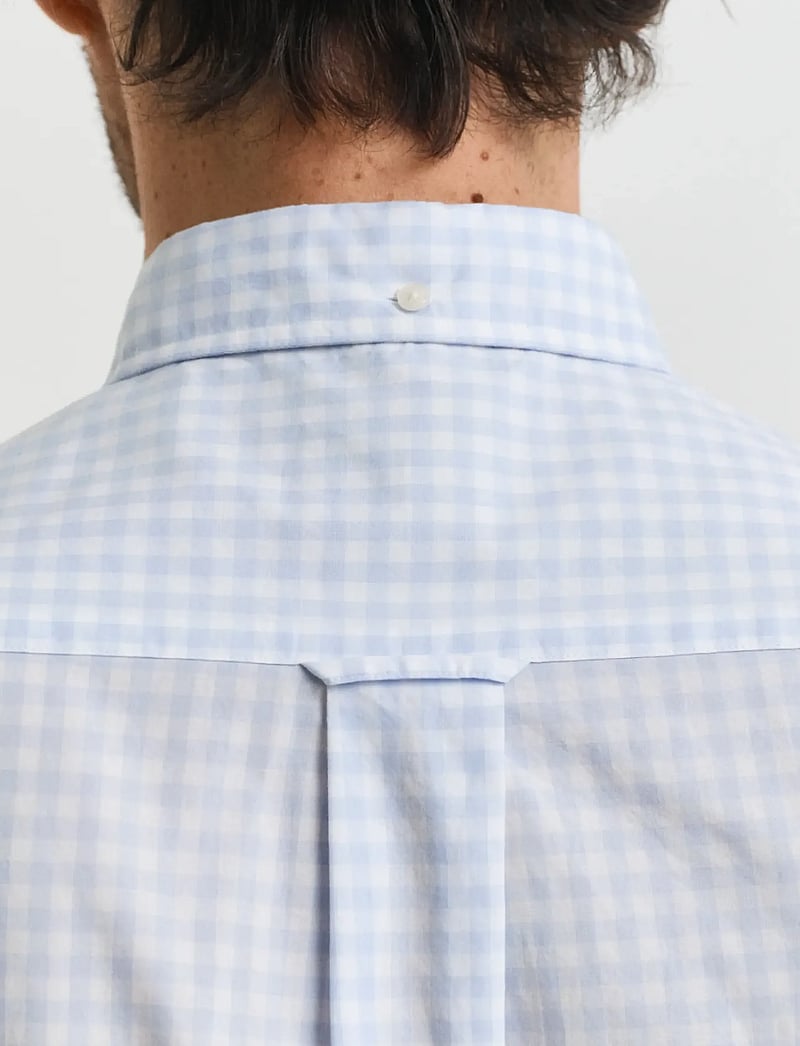 Gant - REG CLASSIC POPLIN GINGHAM SHIRT - karierte hemden - light blue - 4