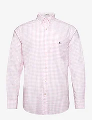 GANT - REG CLASSIC POPLIN GINGHAM SHIRT - rutiga skjortor - light pink - 0