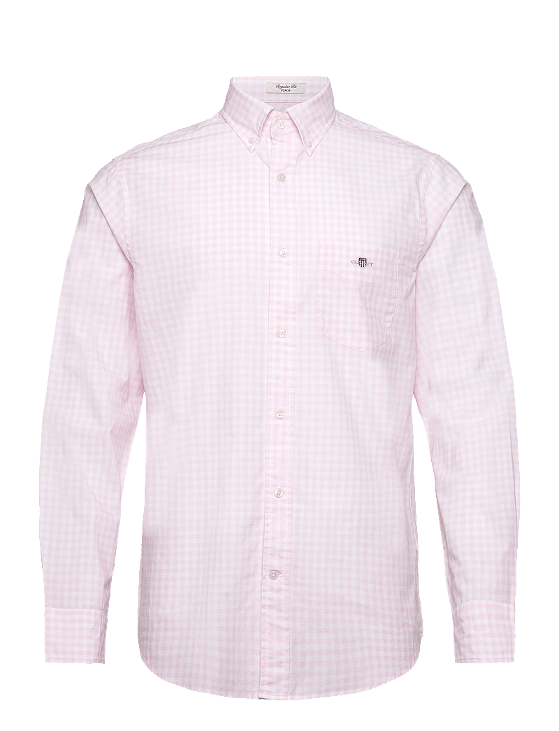 GANT - REG CLASSIC POPLIN GINGHAM SHIRT - basic skjorter - light pink - 1