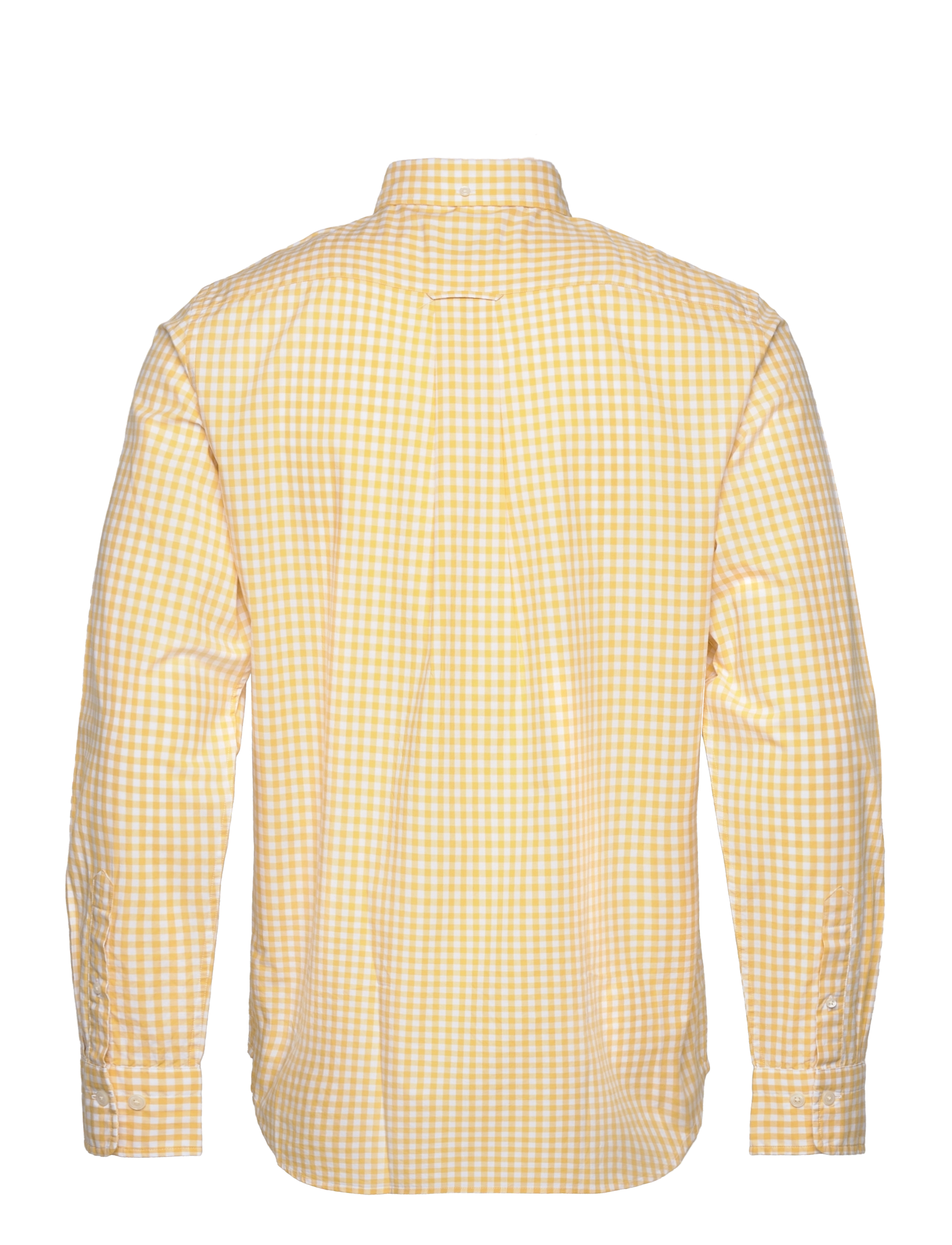 Gant - REG CLASSIC POPLIN GINGHAM SHIRT - ternede skjorter - parchment yellow - 1
