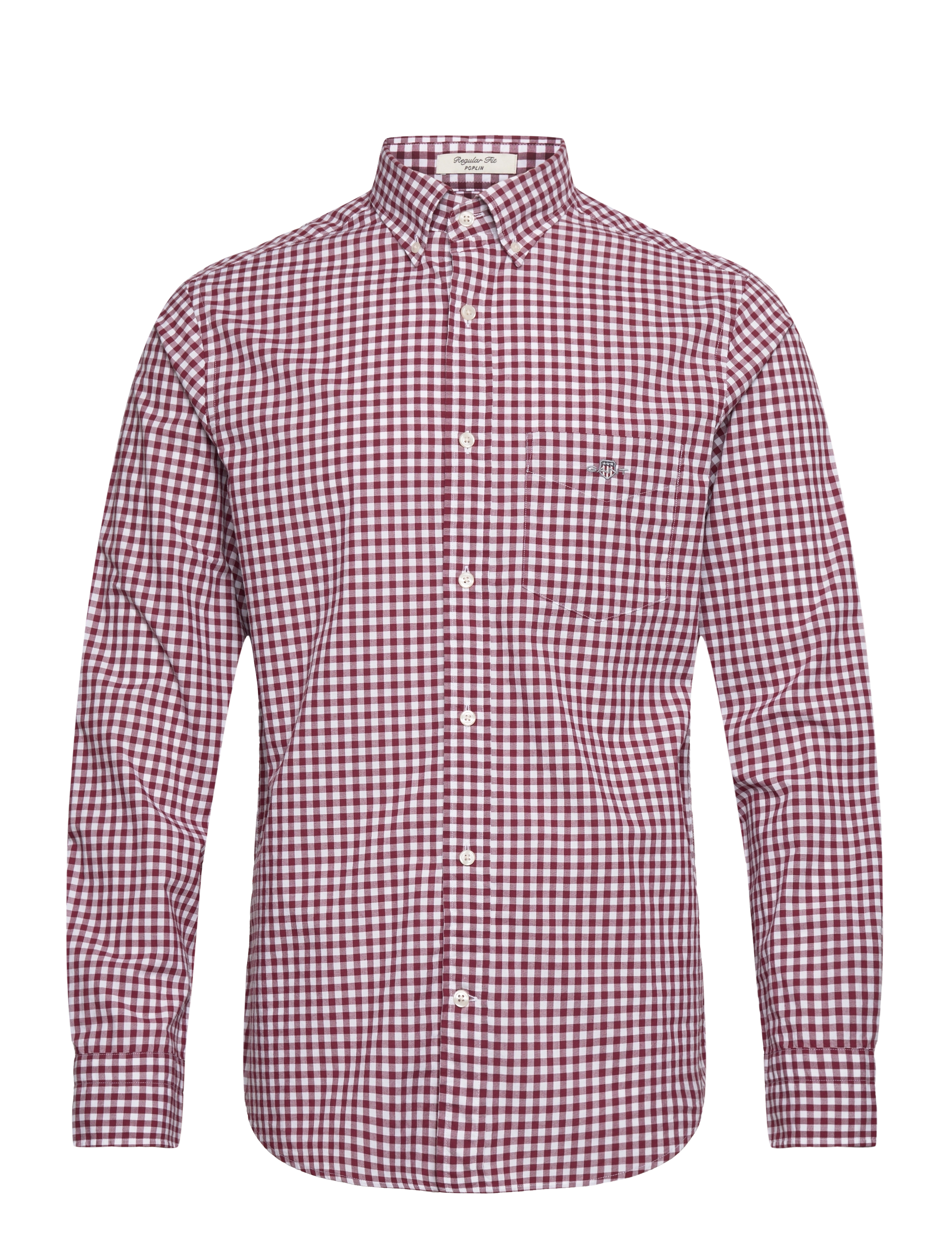 GANT Reg Klassisch Poplin Gingham Shirt Rot - XXXL - Herren