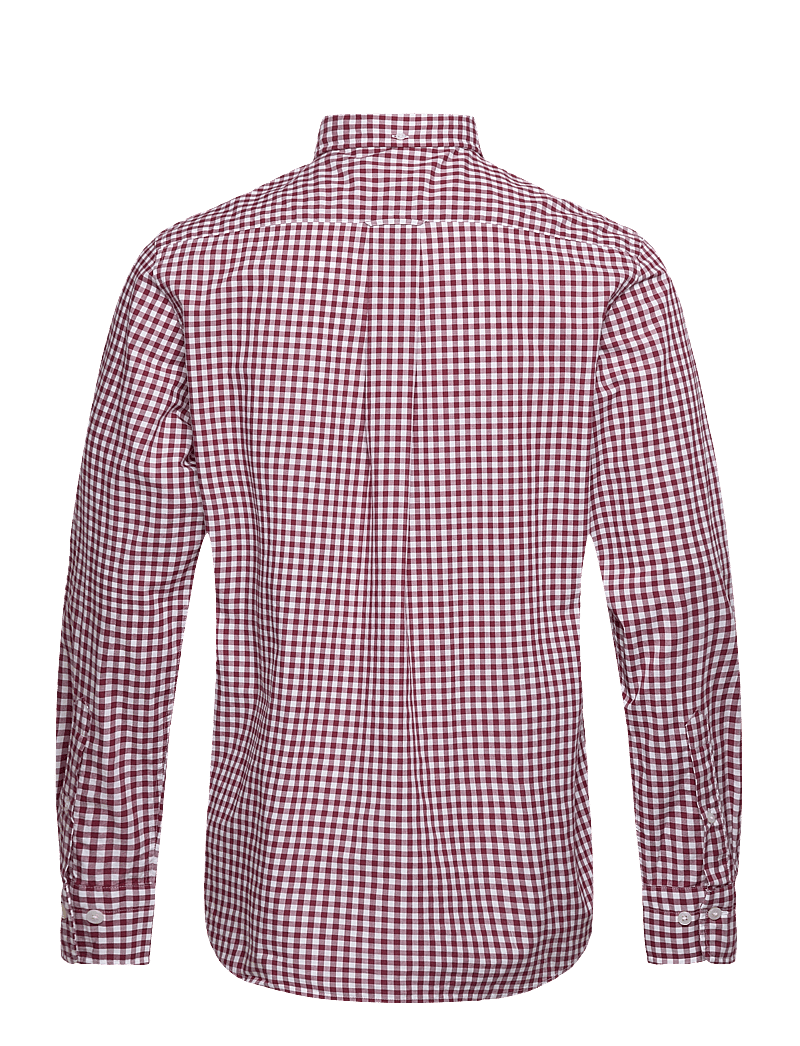 Gant - REG CLASSIC POPLIN GINGHAM SHIRT - ternede skjorter - plumped red - 2