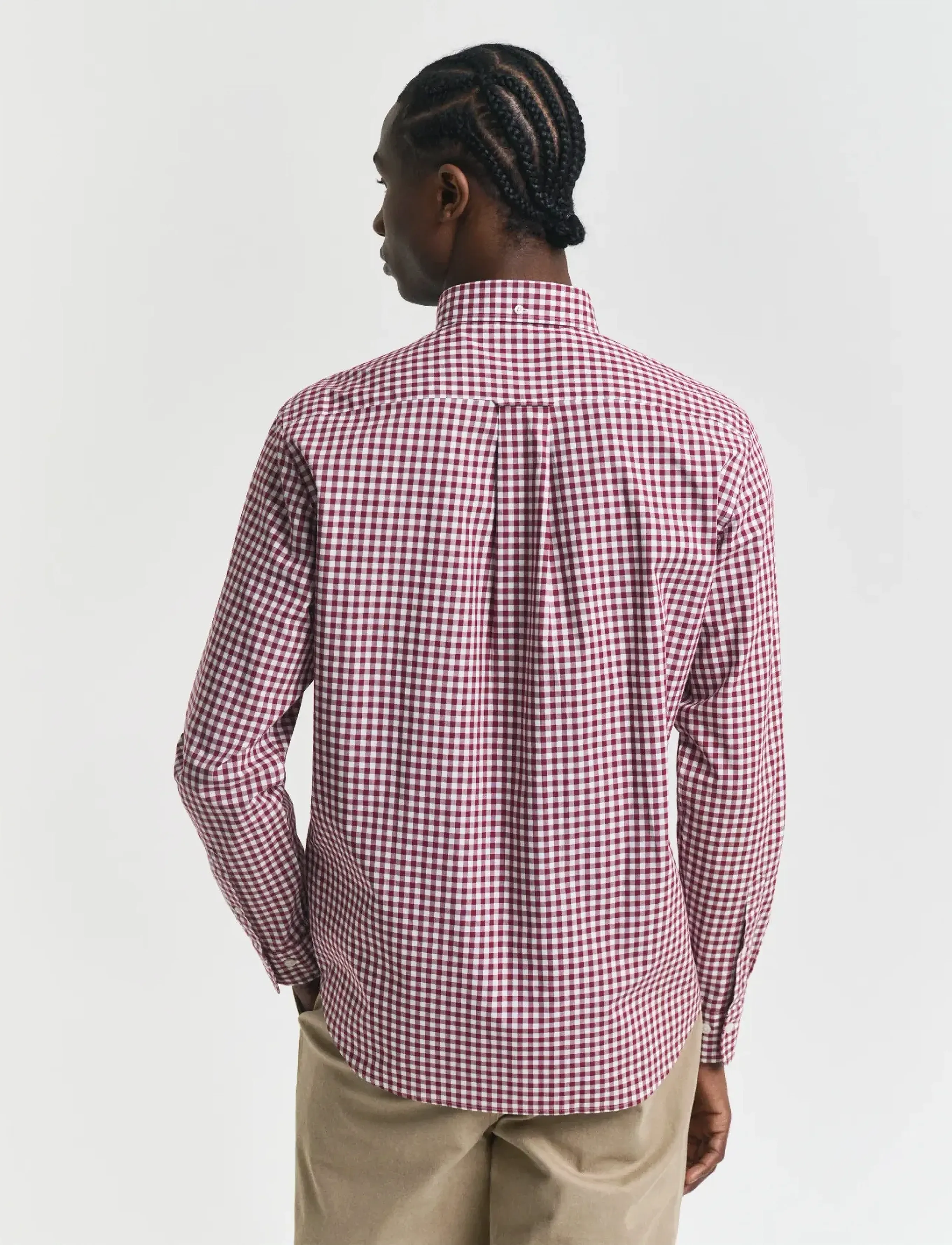 Gant - REG CLASSIC POPLIN GINGHAM SHIRT - rutiga skjortor - plumped red - 3