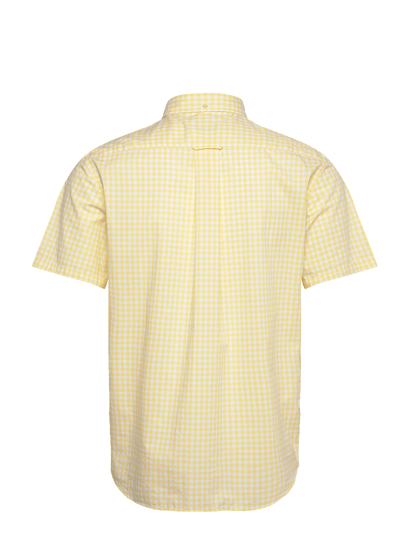 GANT - REG POPLIN GINGHAM SS SHIRT - basic skjortor - banana yellow - 1
