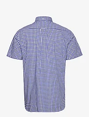 GANT - REG POPLIN GINGHAM SS SHIRT - checkered shirts - college blue - 1