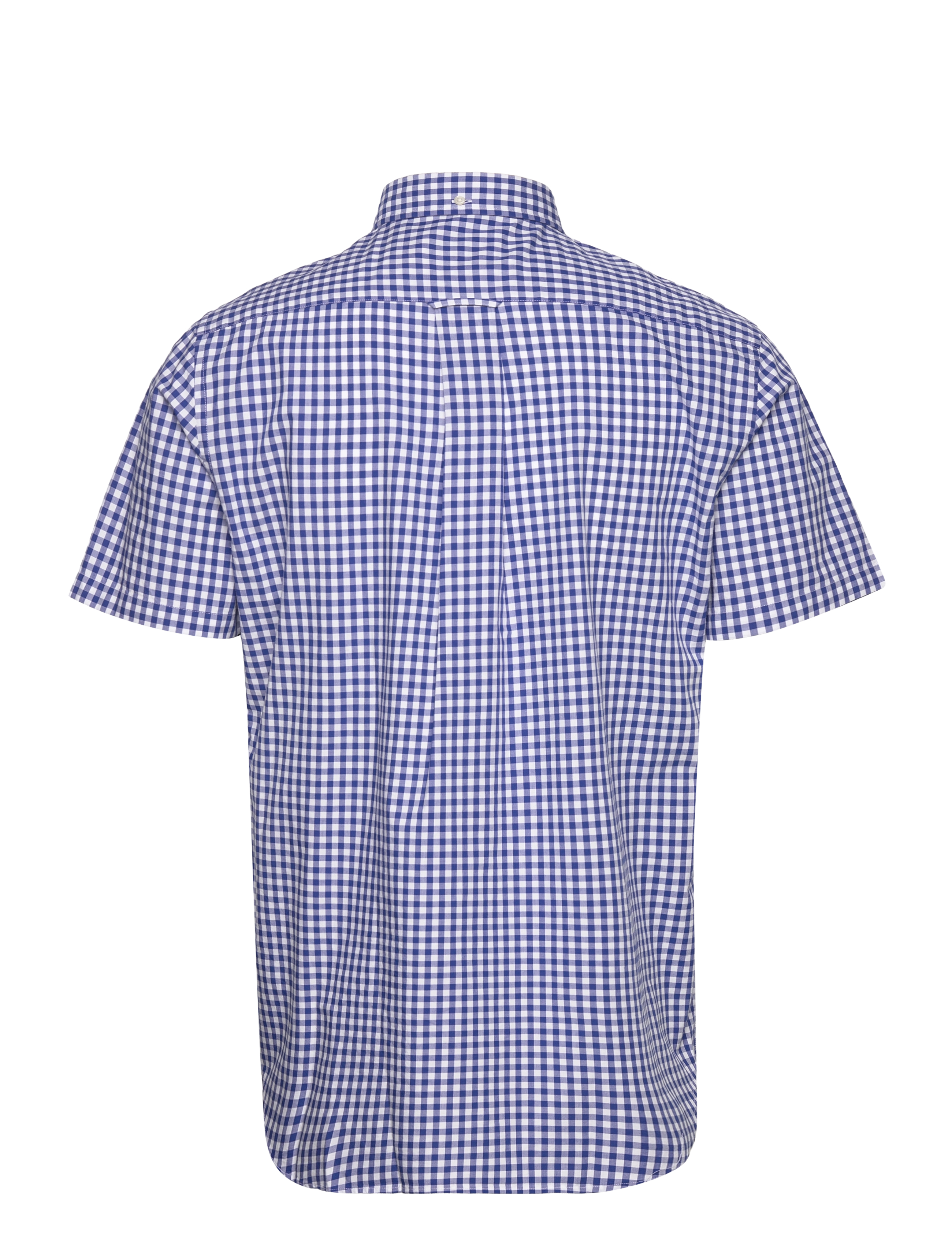 Gant - REG POPLIN GINGHAM SS SHIRT - karierte hemden - college blue - 2