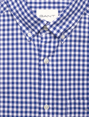 GANT - REG POPLIN GINGHAM SS SHIRT - checkered shirts - college blue - 2