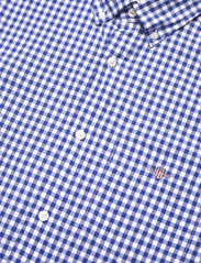 GANT - REG POPLIN GINGHAM SS SHIRT - checkered shirts - college blue - 3