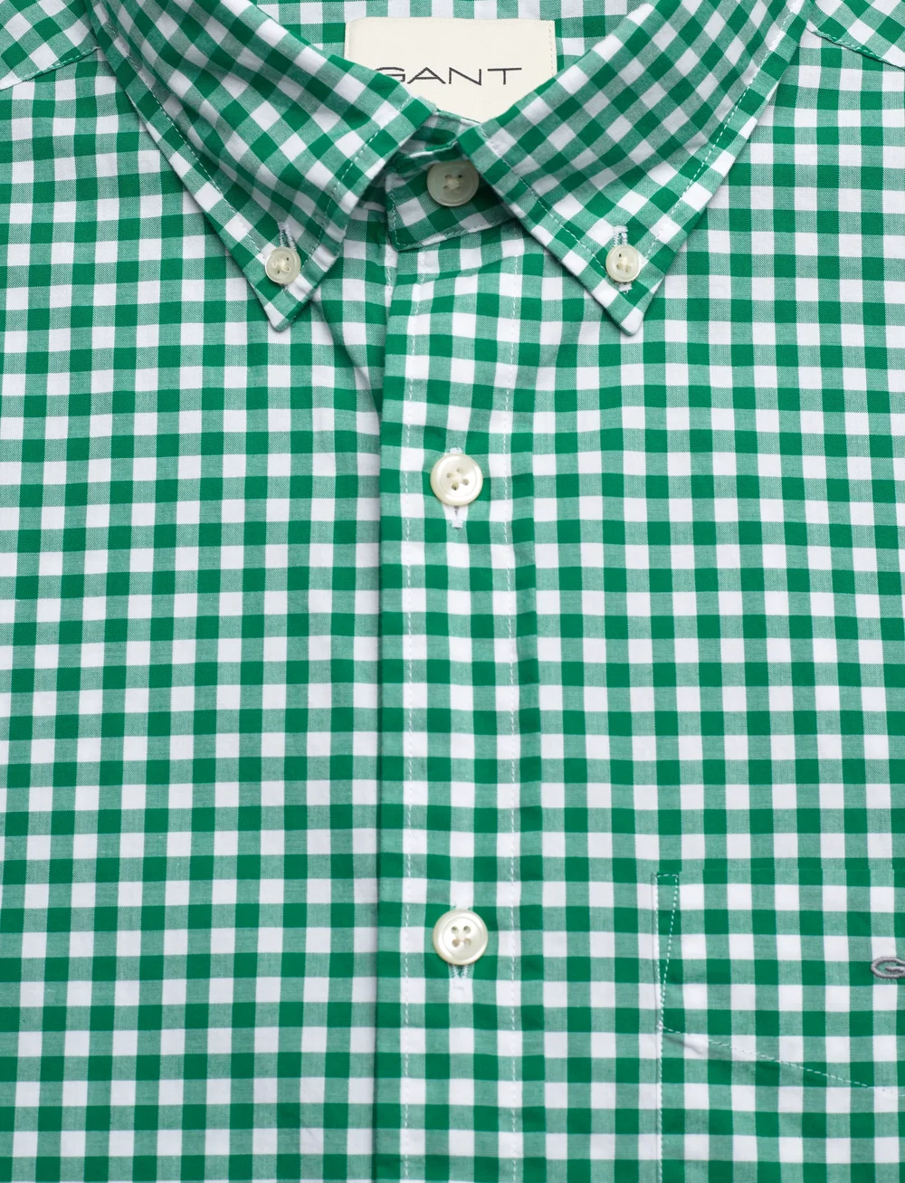 GANT - REG POPLIN GINGHAM SS SHIRT - checkered shirts - deep green - 2