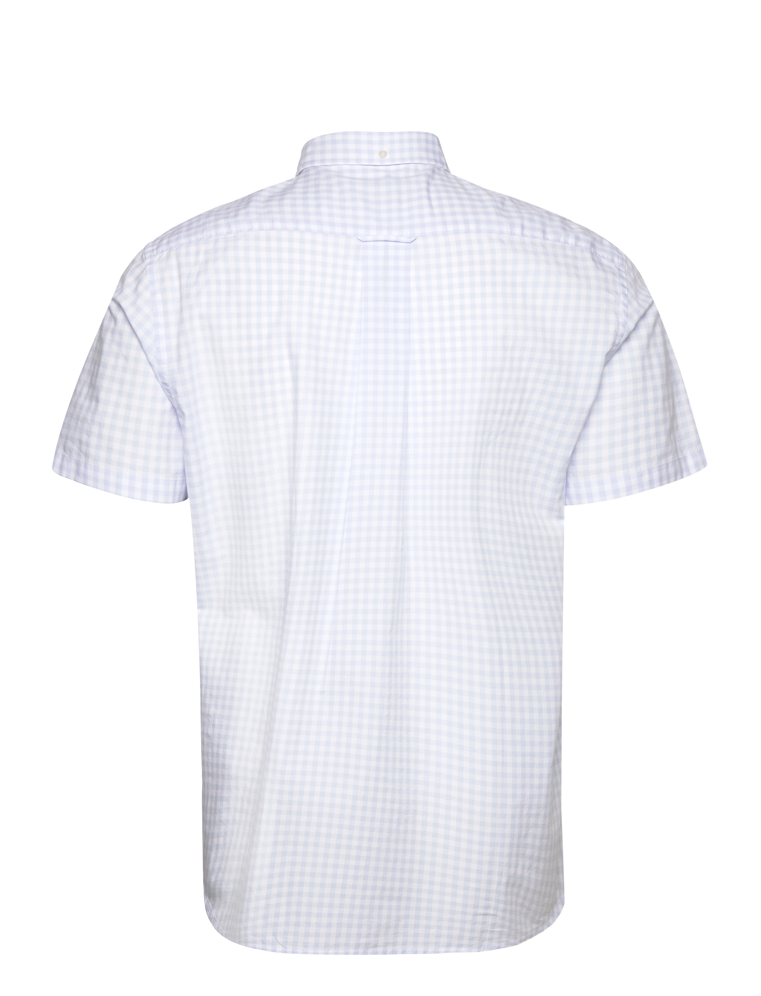 Gant - REG POPLIN GINGHAM SS SHIRT - ruudulised särgid - light blue - 2