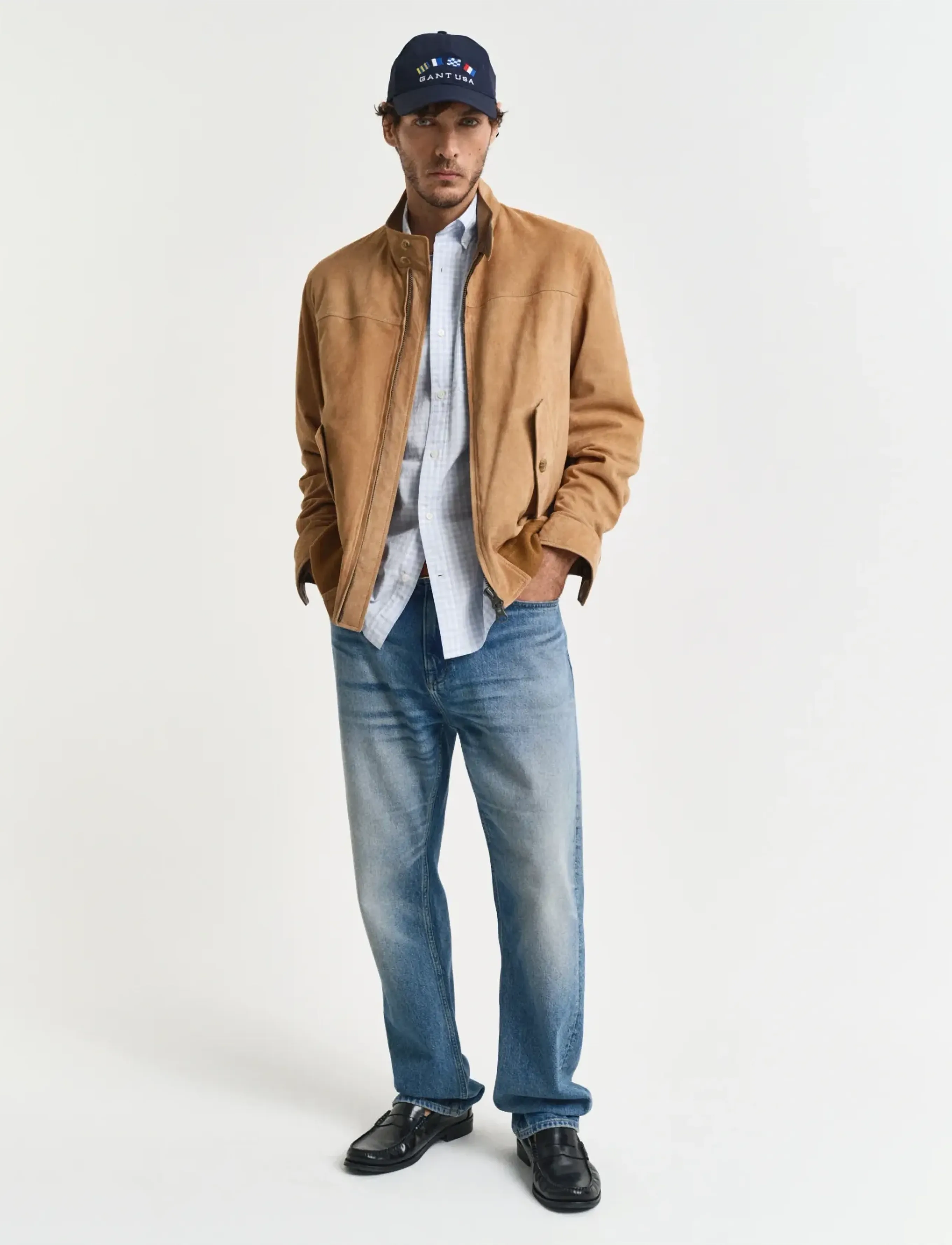 Gant - REG POPLIN GINGHAM SS SHIRT - ruudulised särgid - light blue - 5