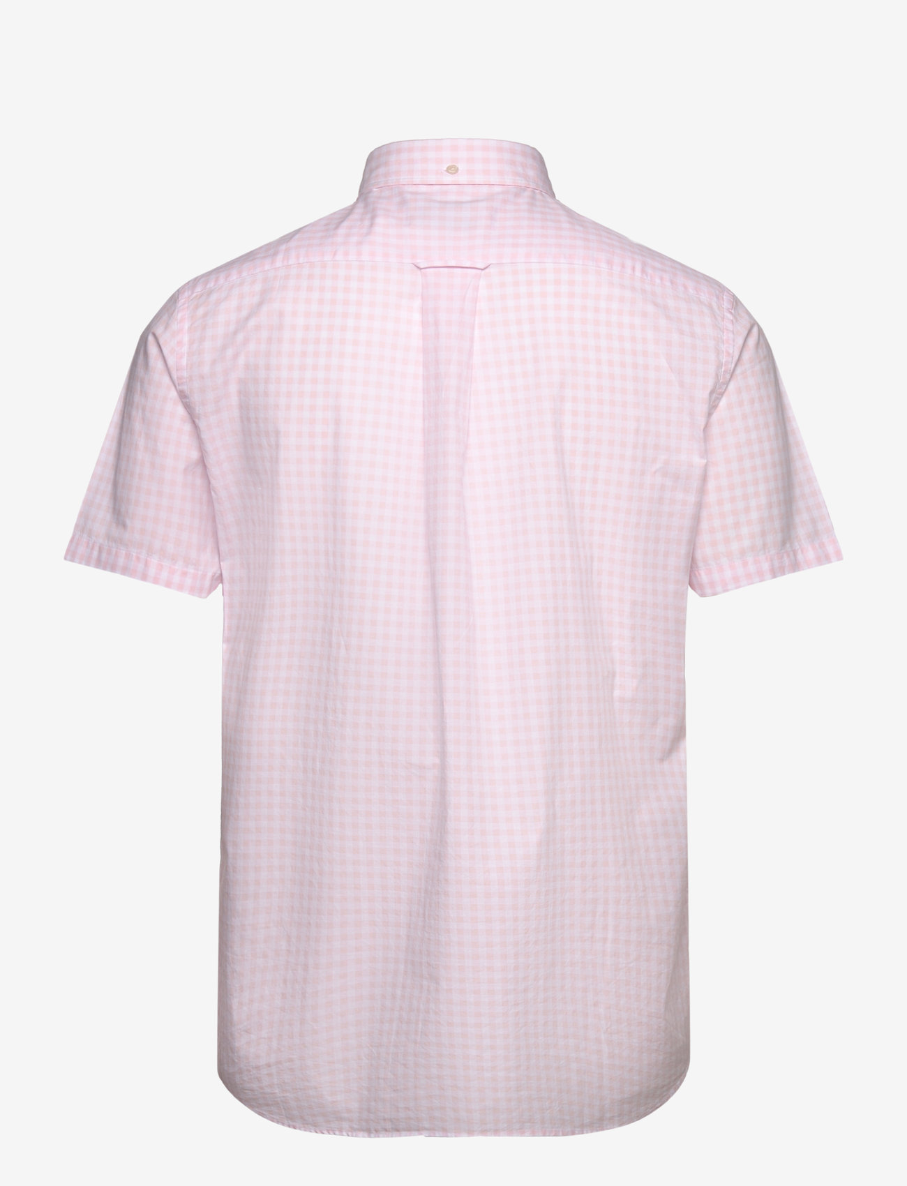 GANT - REG POPLIN GINGHAM SS SHIRT - basic skjorter - light pink - 2
