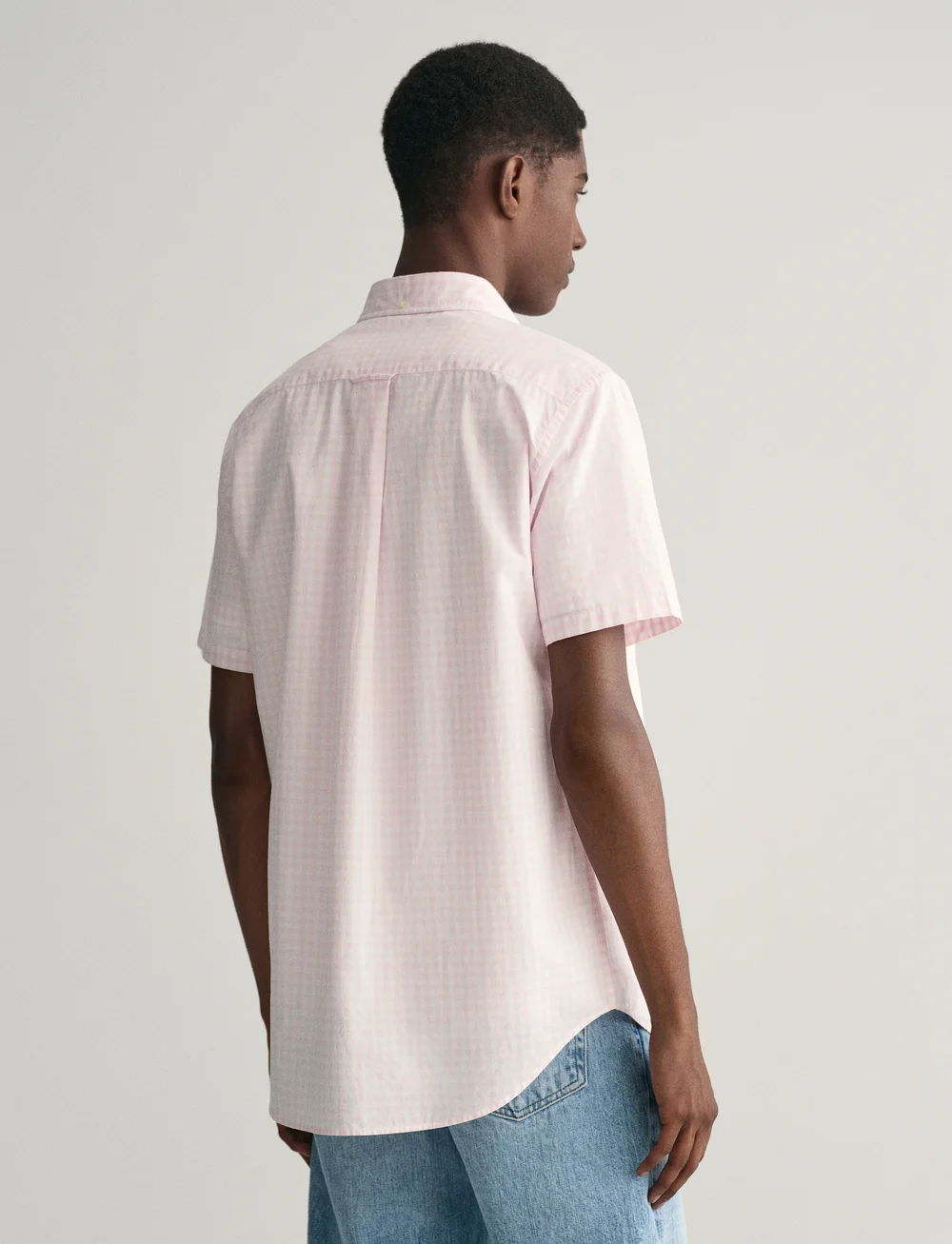 GANT - REG POPLIN GINGHAM SS SHIRT - checkered shirts - light pink - 3