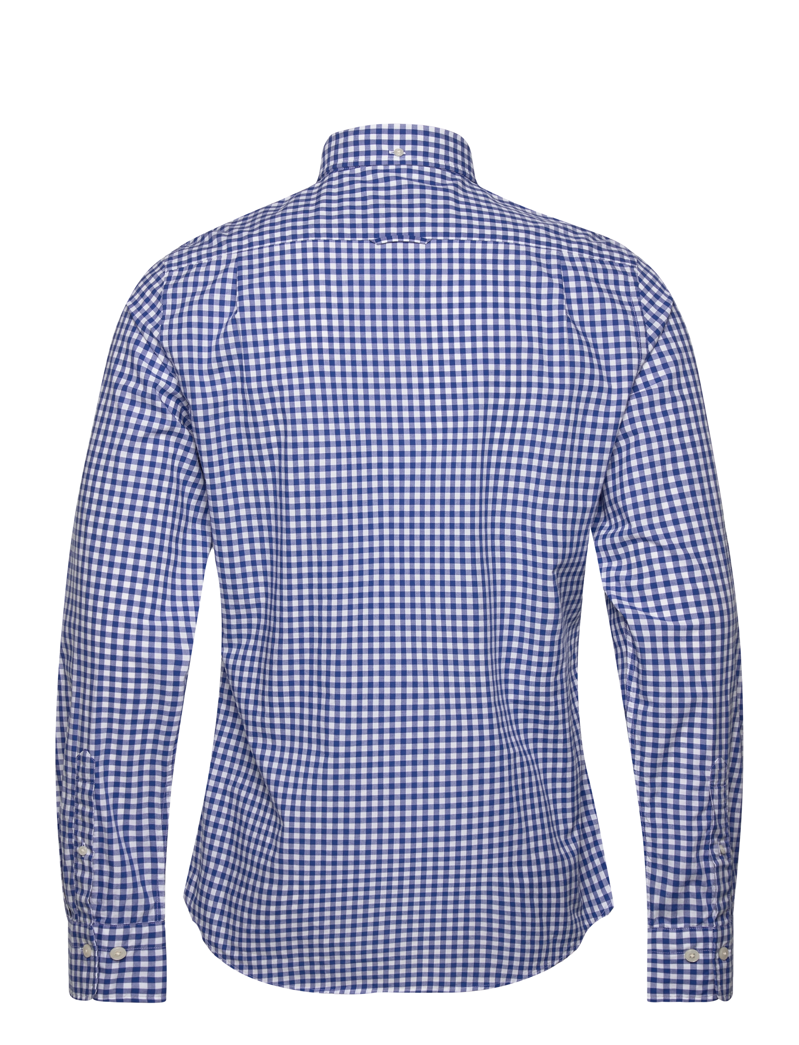 GANT - SLIM POPLIN GINGHAM SHIRT - college blue - 1