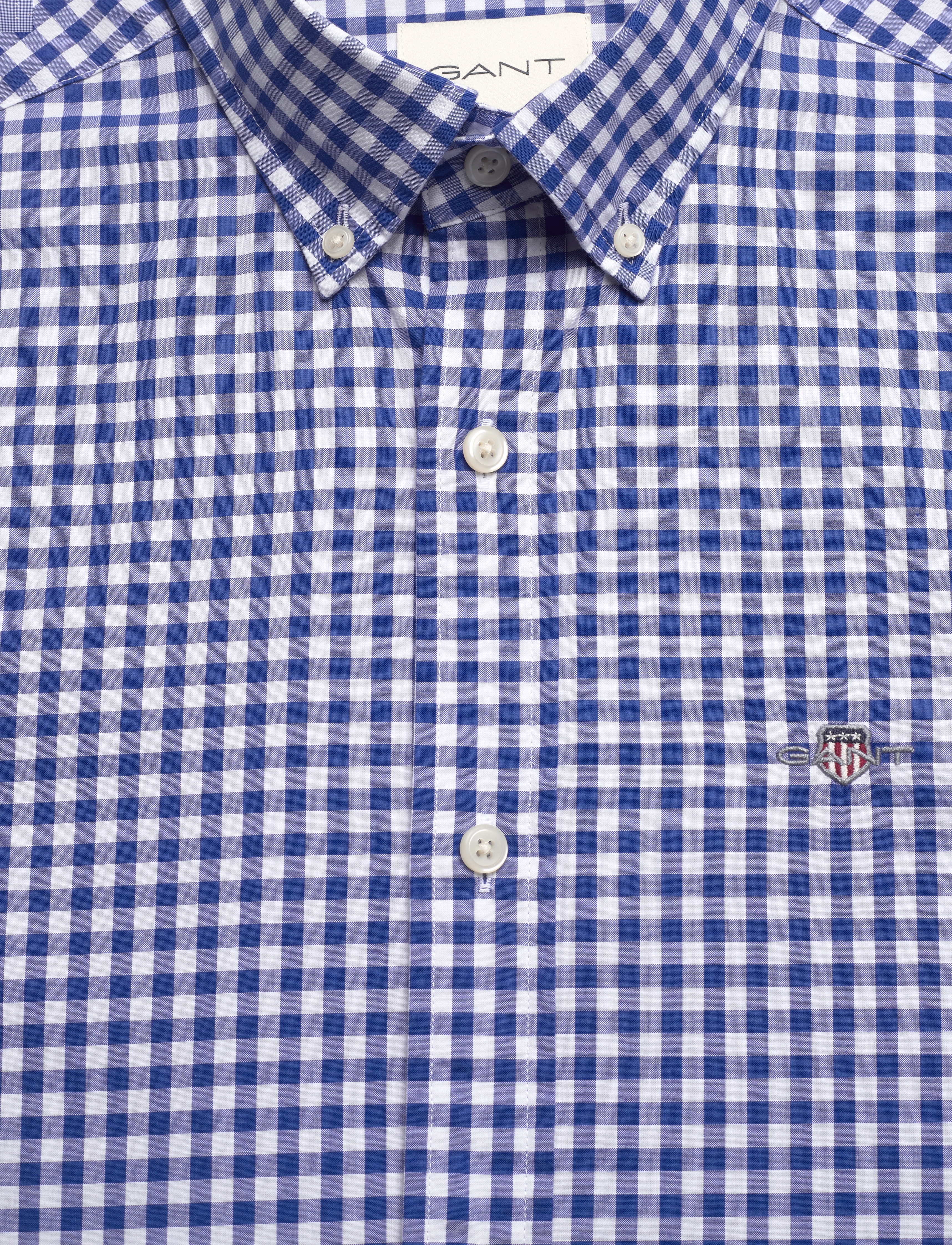 GANT - SLIM POPLIN GINGHAM SHIRT - college blue - 2