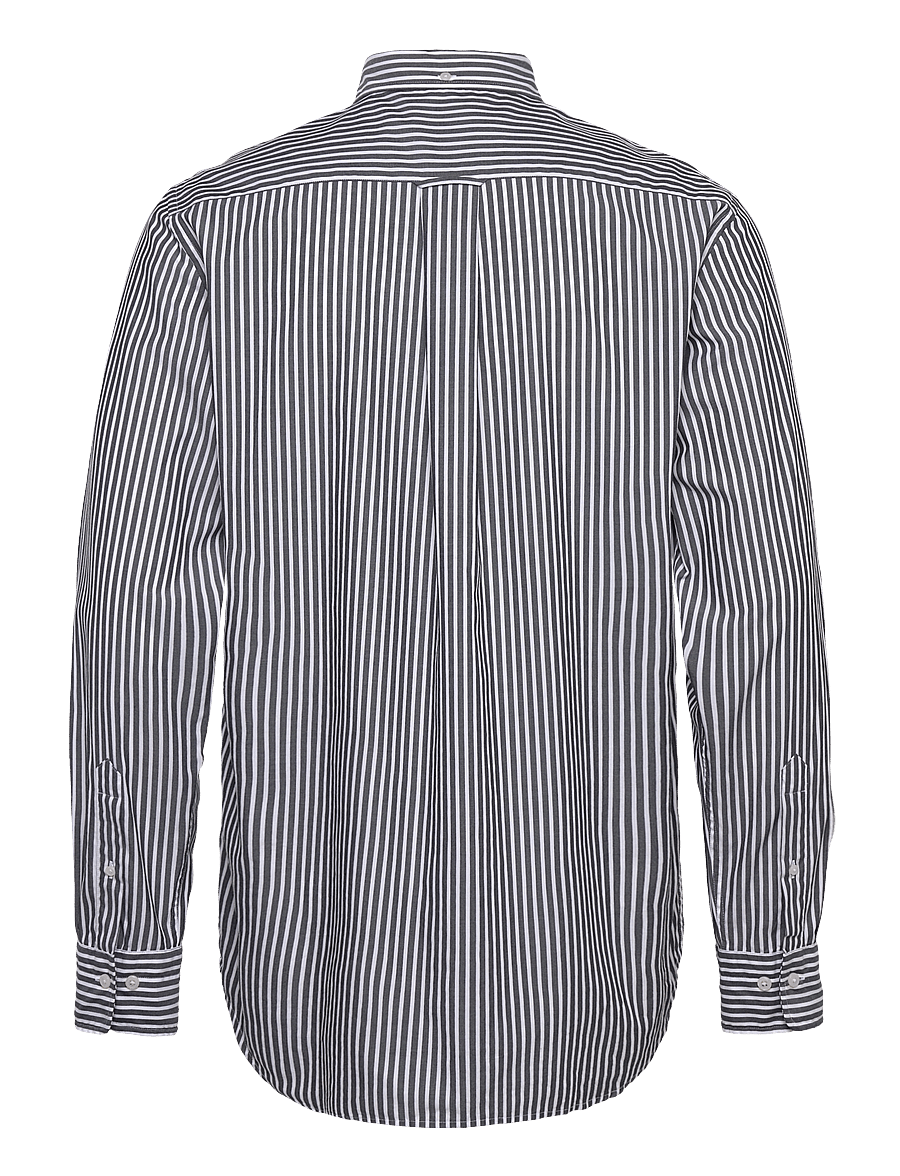 Gant - REG CLASSIC POPLIN STRIPE SHIRT - gestreifte hemden - black - 2