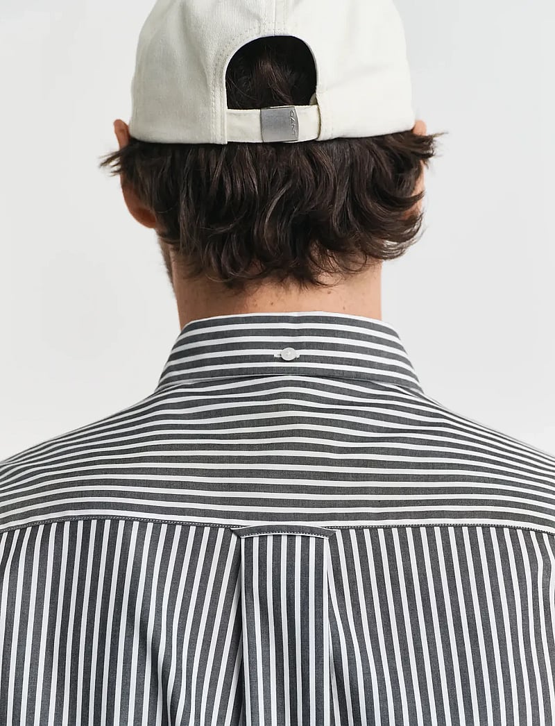 GANT - REG CLASSIC POPLIN STRIPE SHIRT - basic-hemden - black - 4